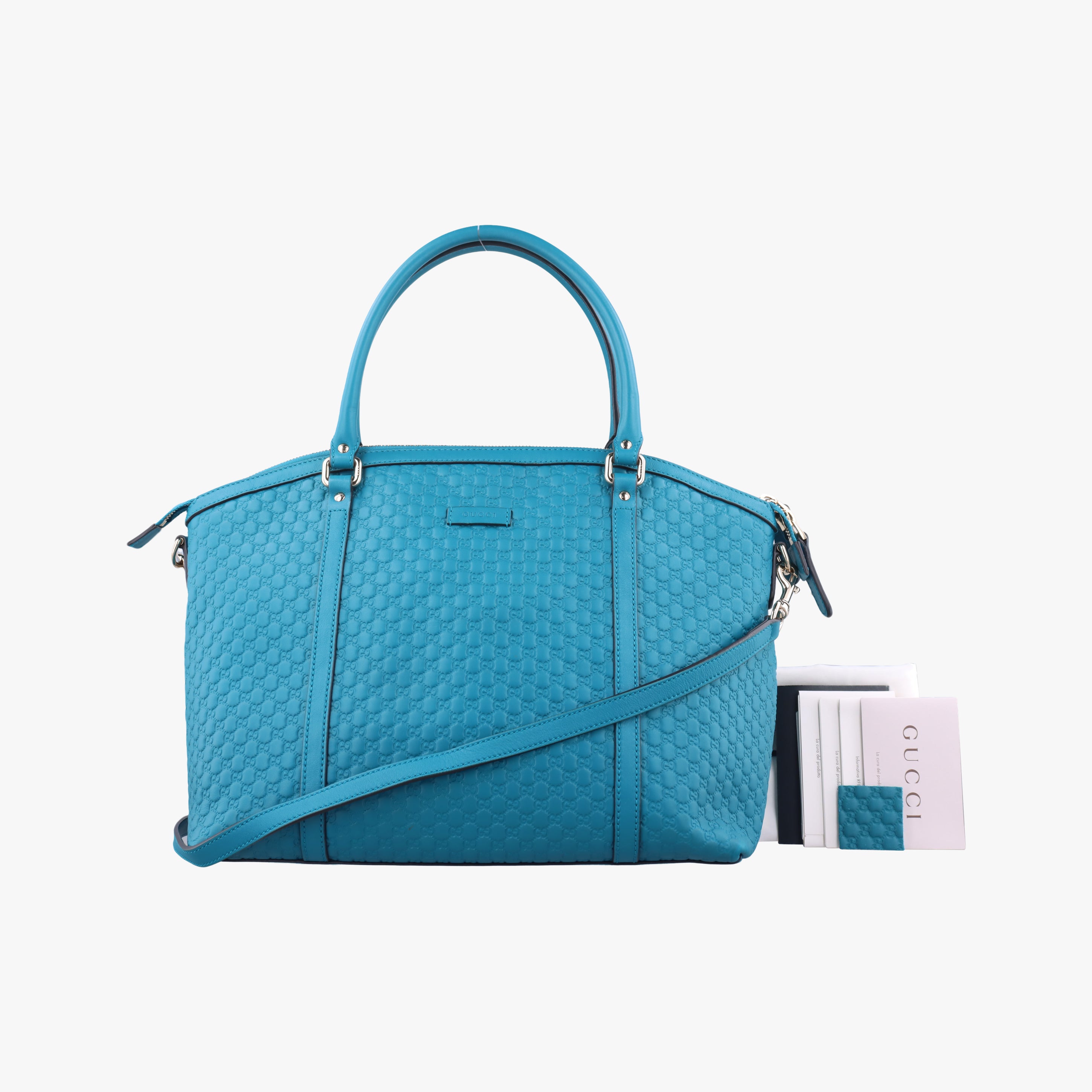 Pre-owned Gucci Microguccissima Blue Leather 449657 shoulderbag | stylenewstar