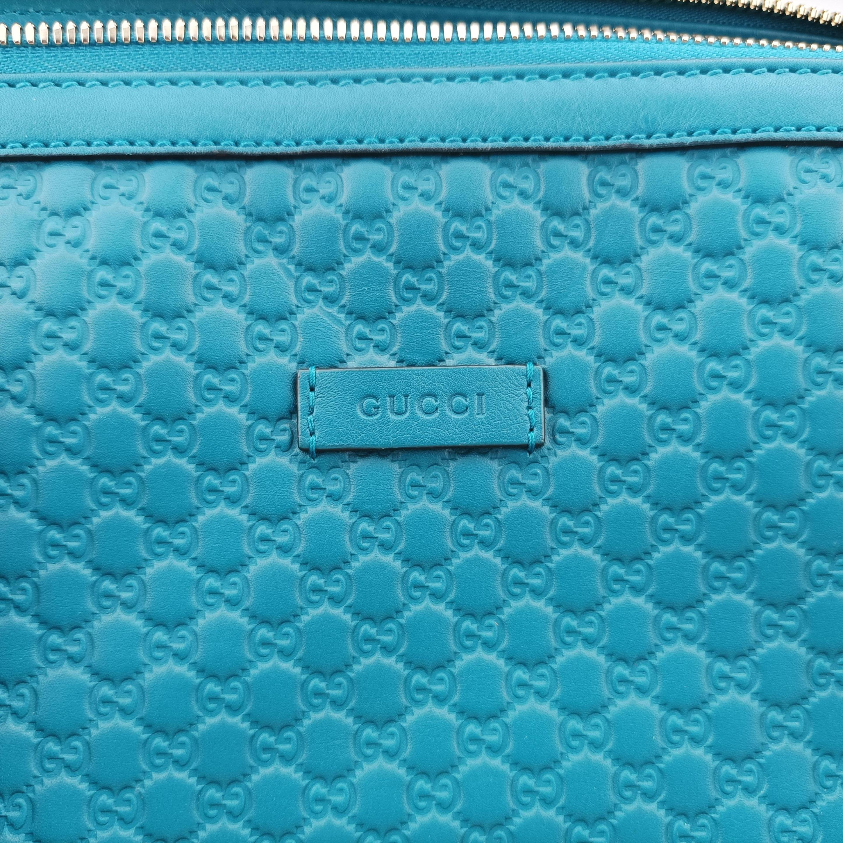 Pre-owned Gucci Microguccissima Blue Leather 449657 shoulderbag | stylenewstar