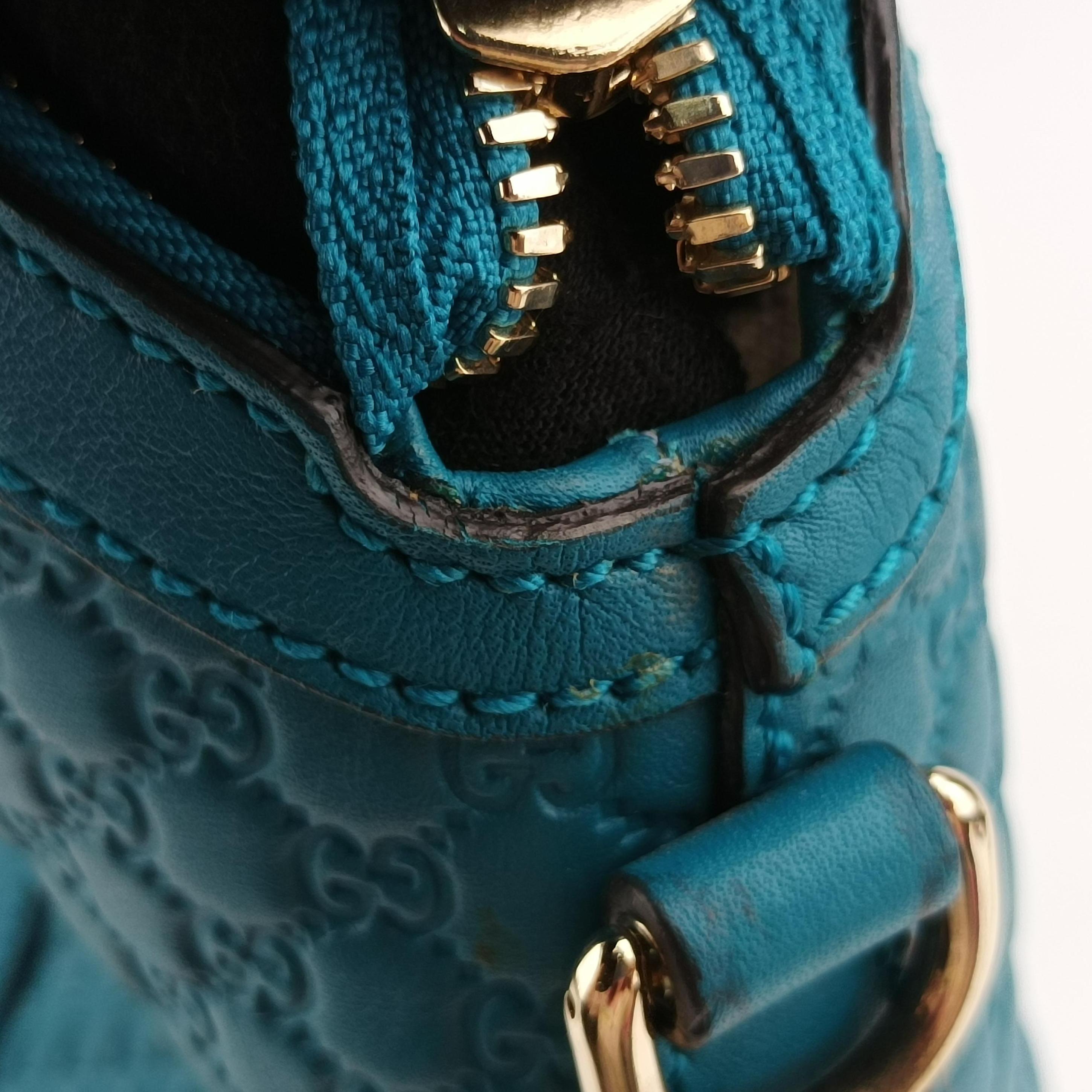 Pre-owned Gucci Microguccissima Blue Leather 449657 shoulderbag | stylenewstar
