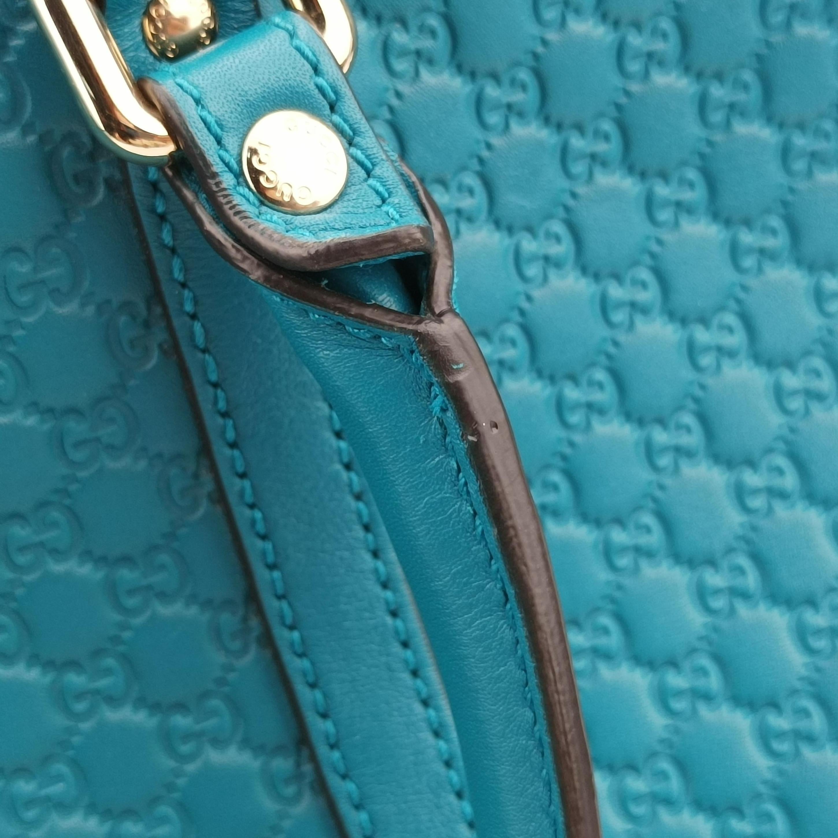 Pre-owned Gucci Microguccissima Blue Leather 449657 shoulderbag | stylenewstar