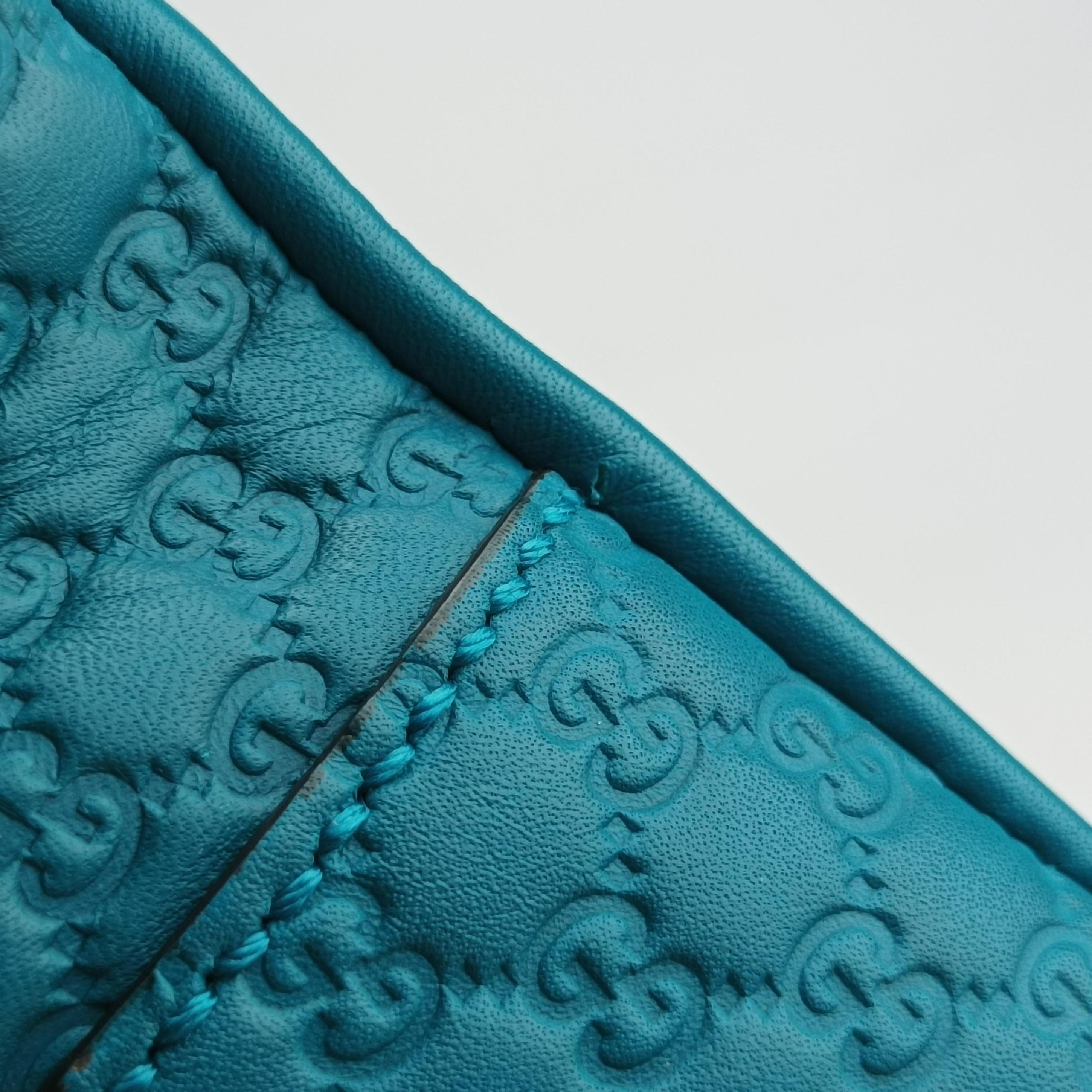 Pre-owned Gucci Microguccissima Blue Leather 449657 shoulderbag | stylenewstar