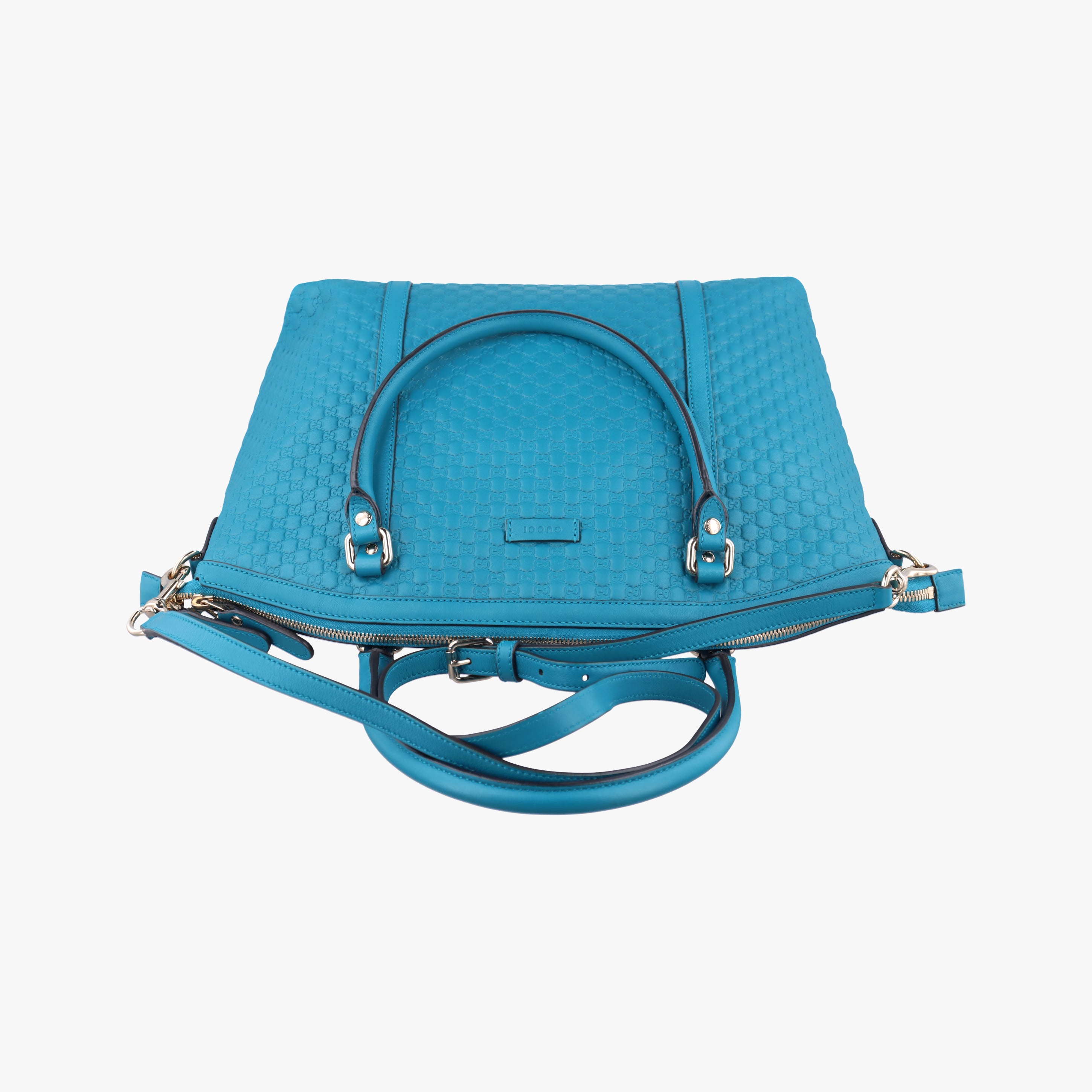 Pre-owned Gucci Microguccissima Blue Leather 449657 shoulderbag | stylenewstar