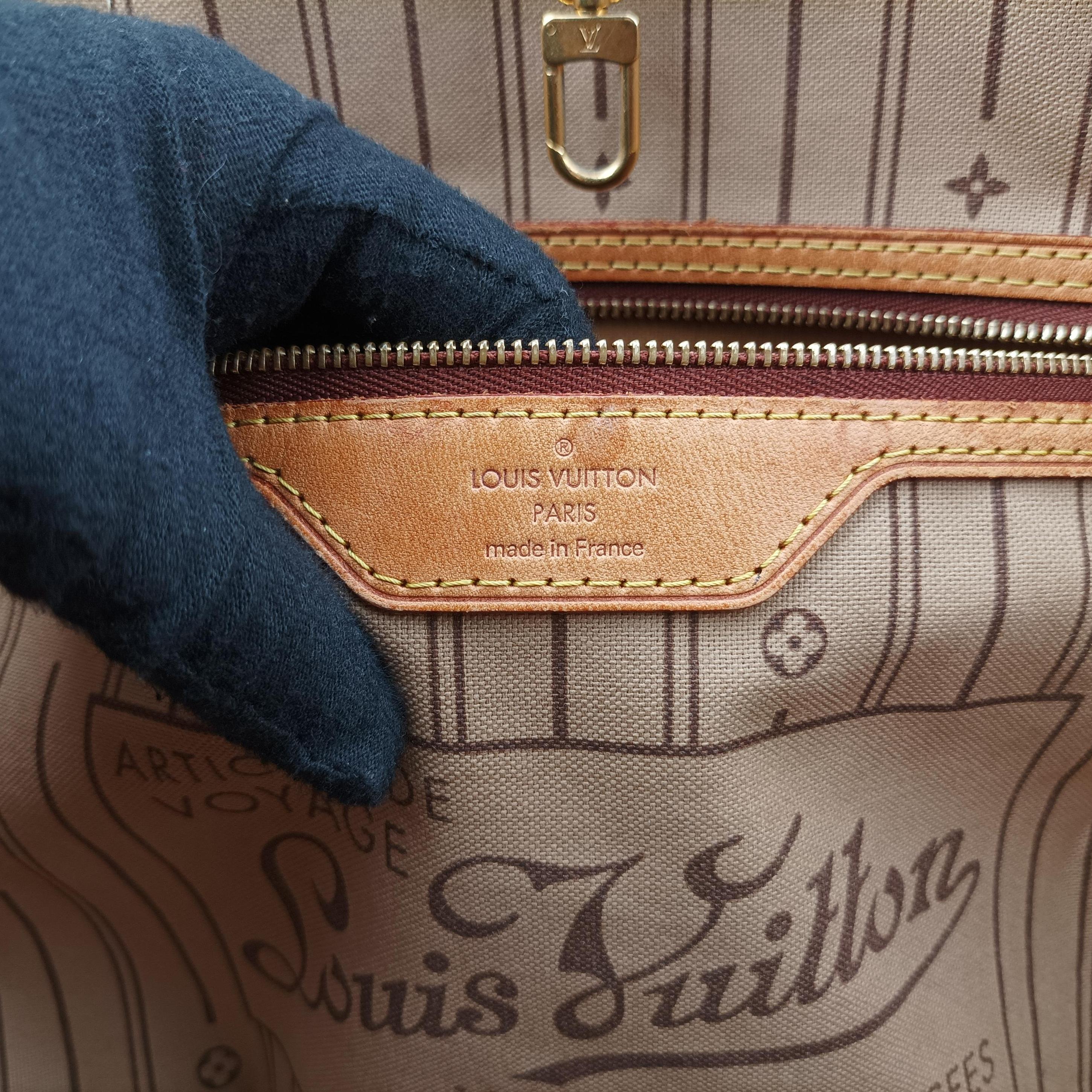 Pre-owned Louis Vuitton NEVERFULL GM Brown Monogram Canvas M40157 handbag | stylenewstar