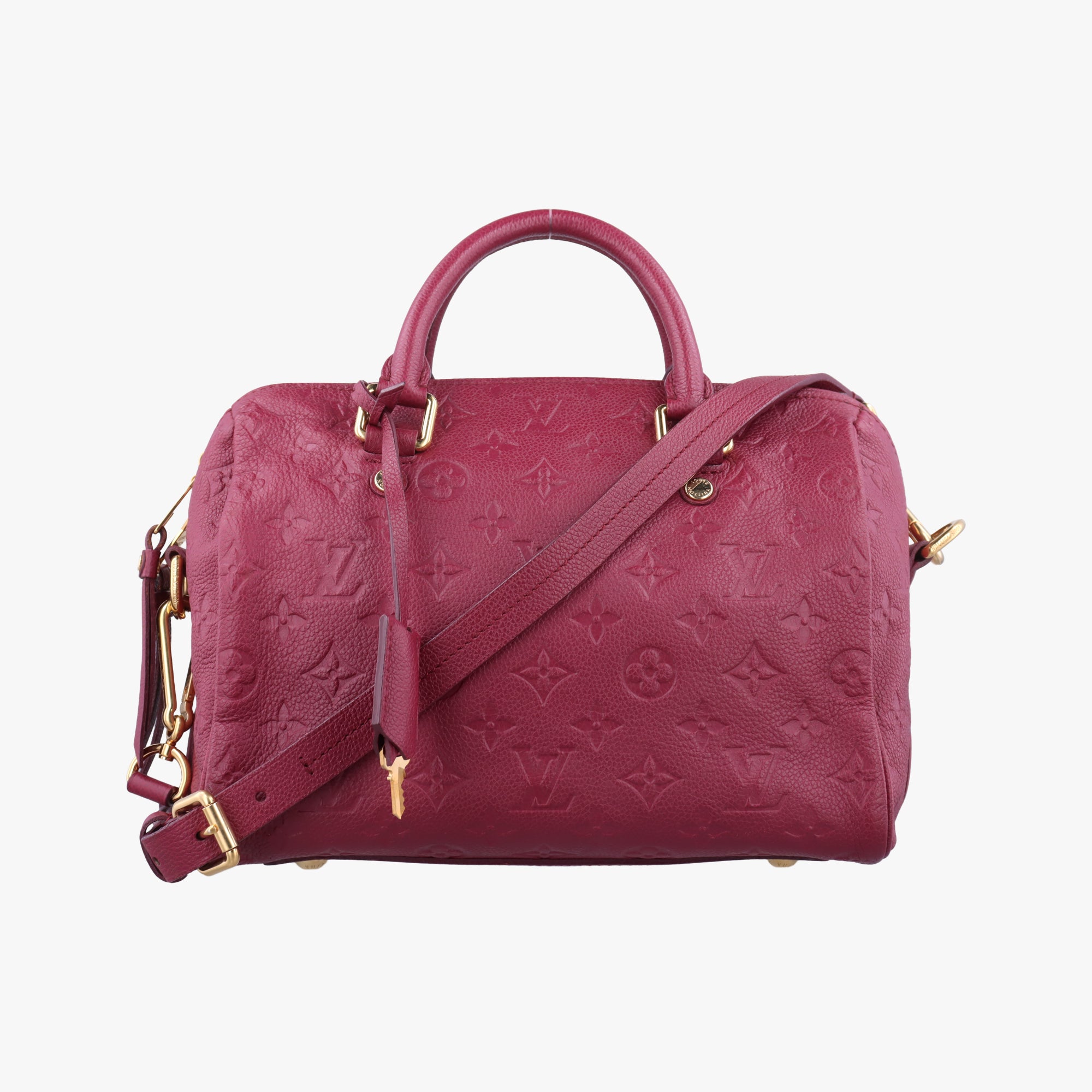 Pre-owned Louis Vuitton Speedy Bandouliere 25 Aurore Monogram Empreinte M40764 shoulderbag | stylenewstar