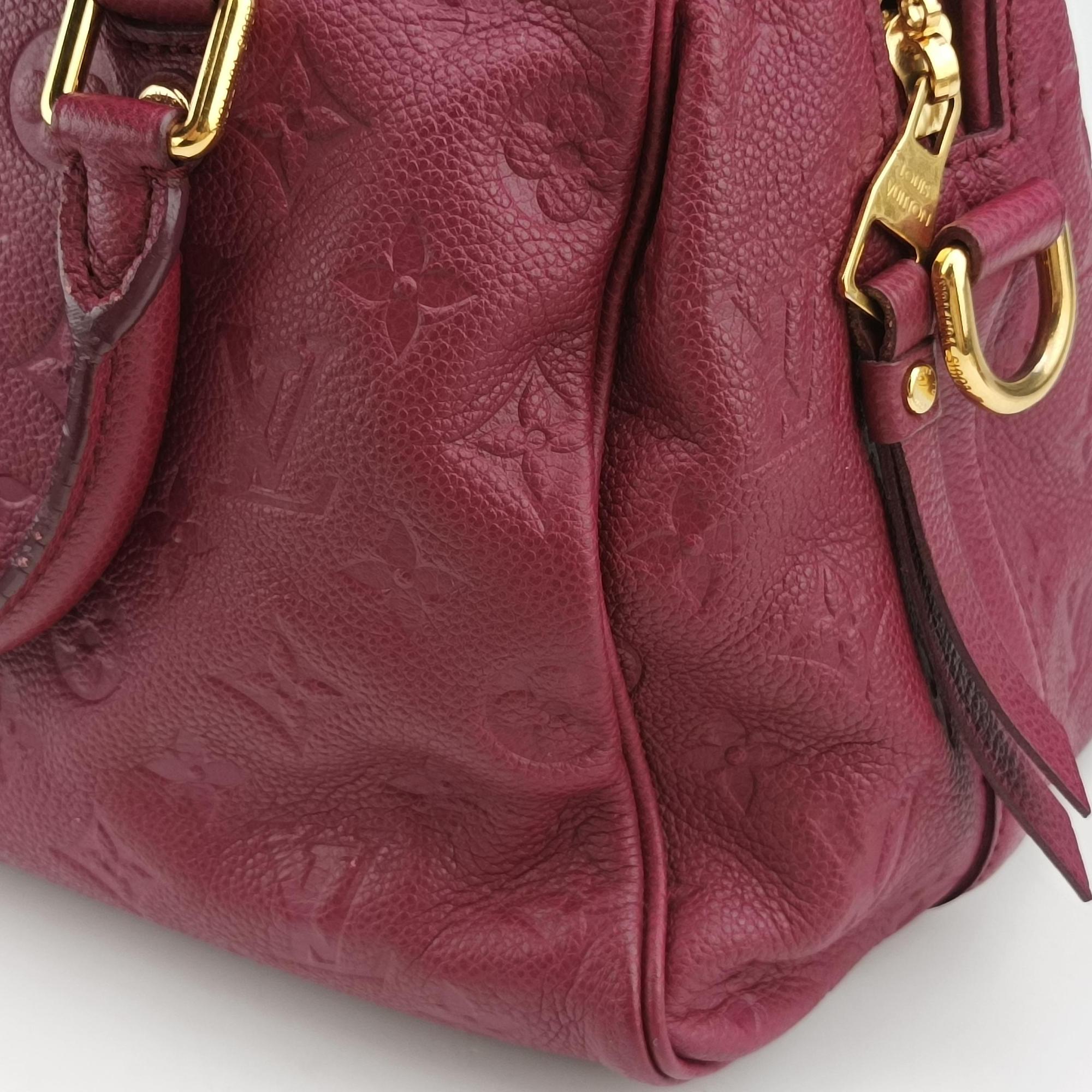 Pre-owned Louis Vuitton Speedy Bandouliere 25 Aurore Monogram Empreinte M40764 shoulderbag | stylenewstar