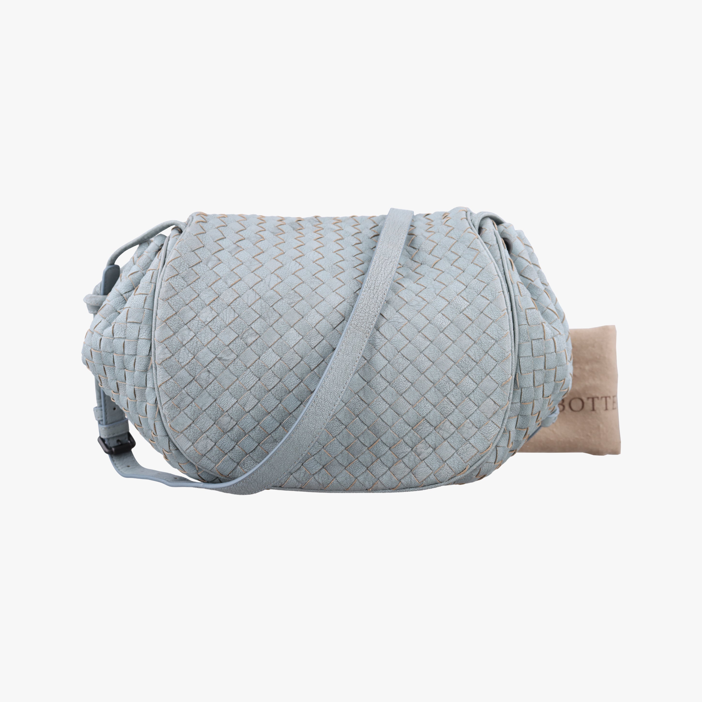 Pre-owned Bottega Veneta Intrecciato Blue leather  shoulderbag | stylenewstar