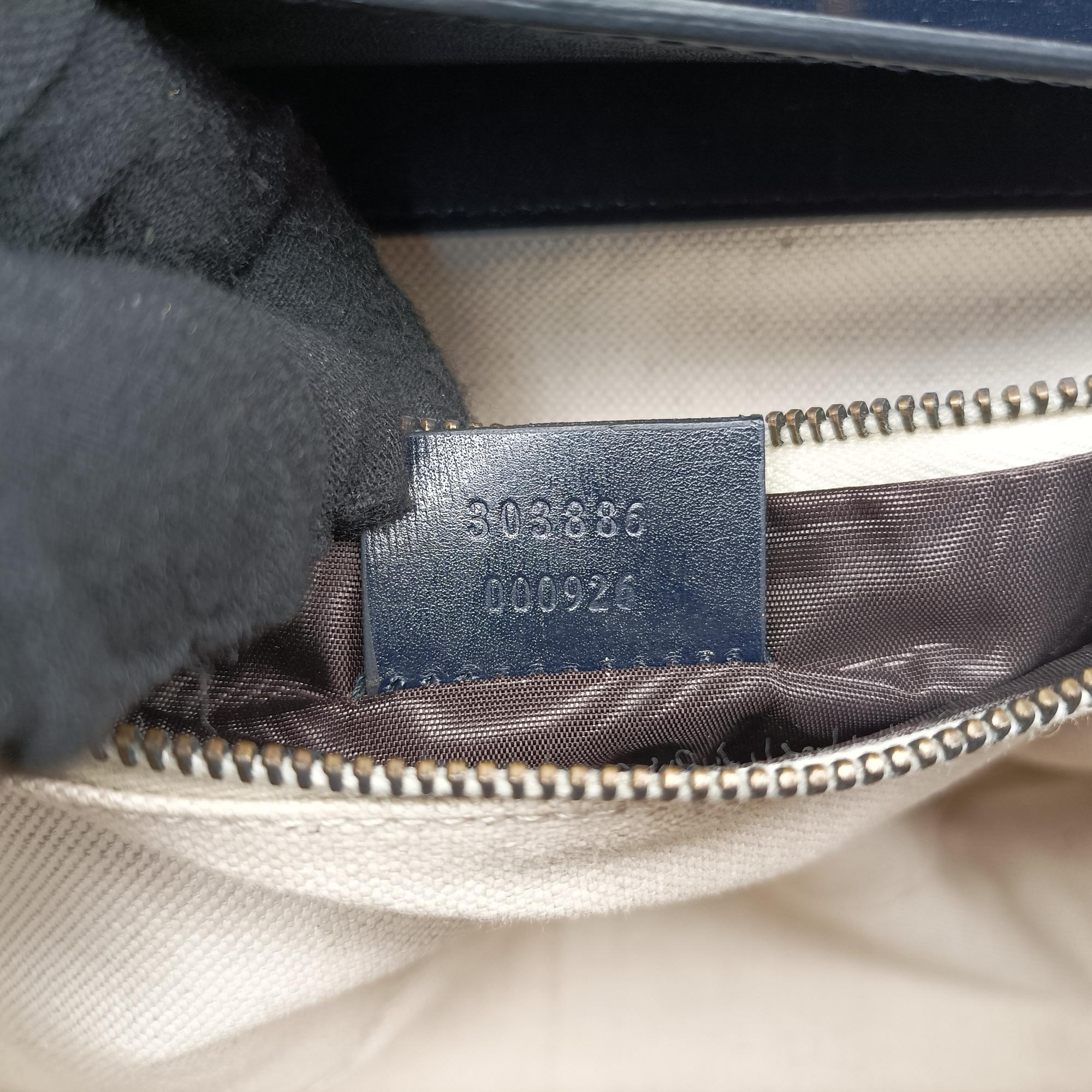 Vintage Gucci Lady Stirrup Navy Velvet×Leather  handbag | stylenewstar