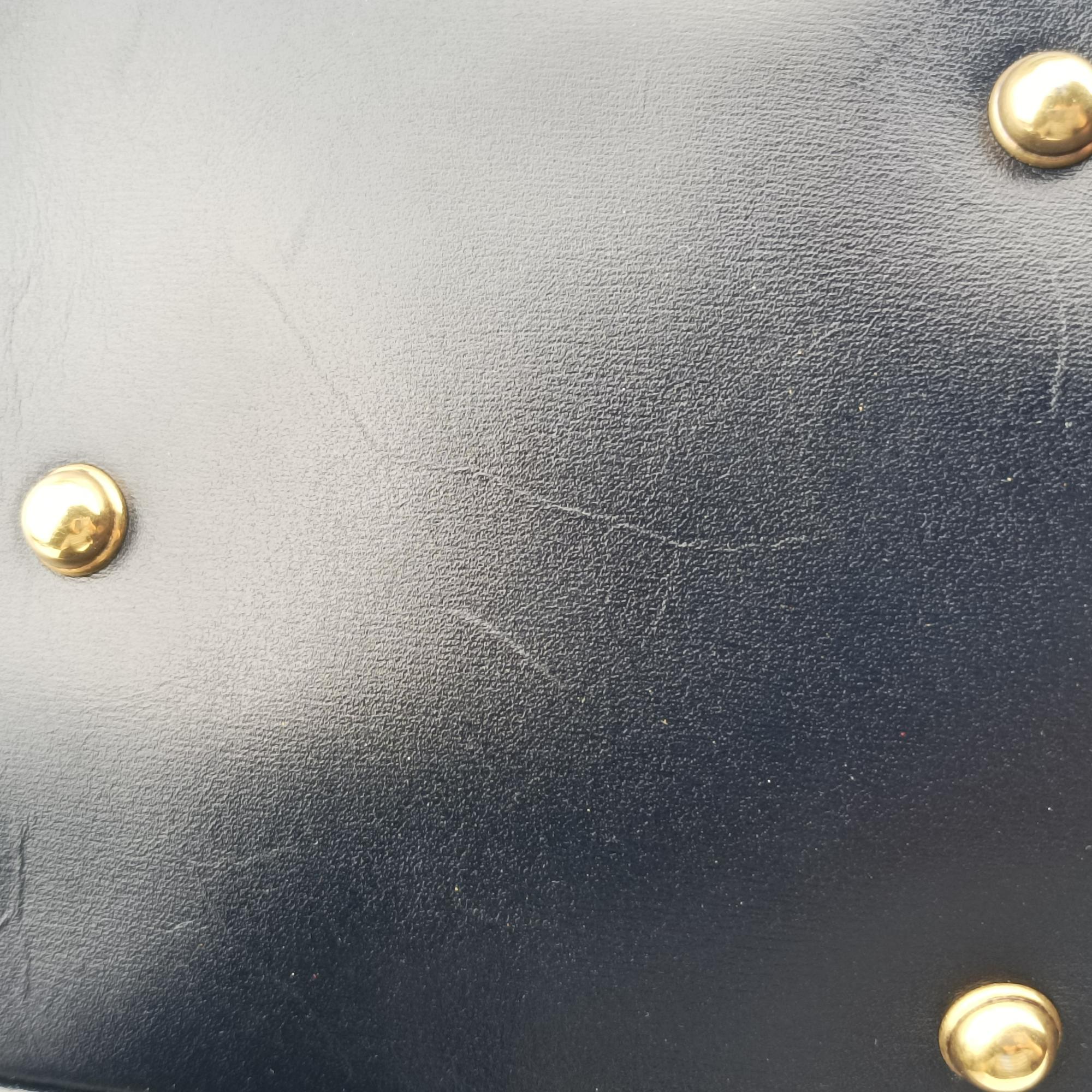 Vintage Gucci Lady Stirrup Navy Velvet×Leather  handbag | stylenewstar