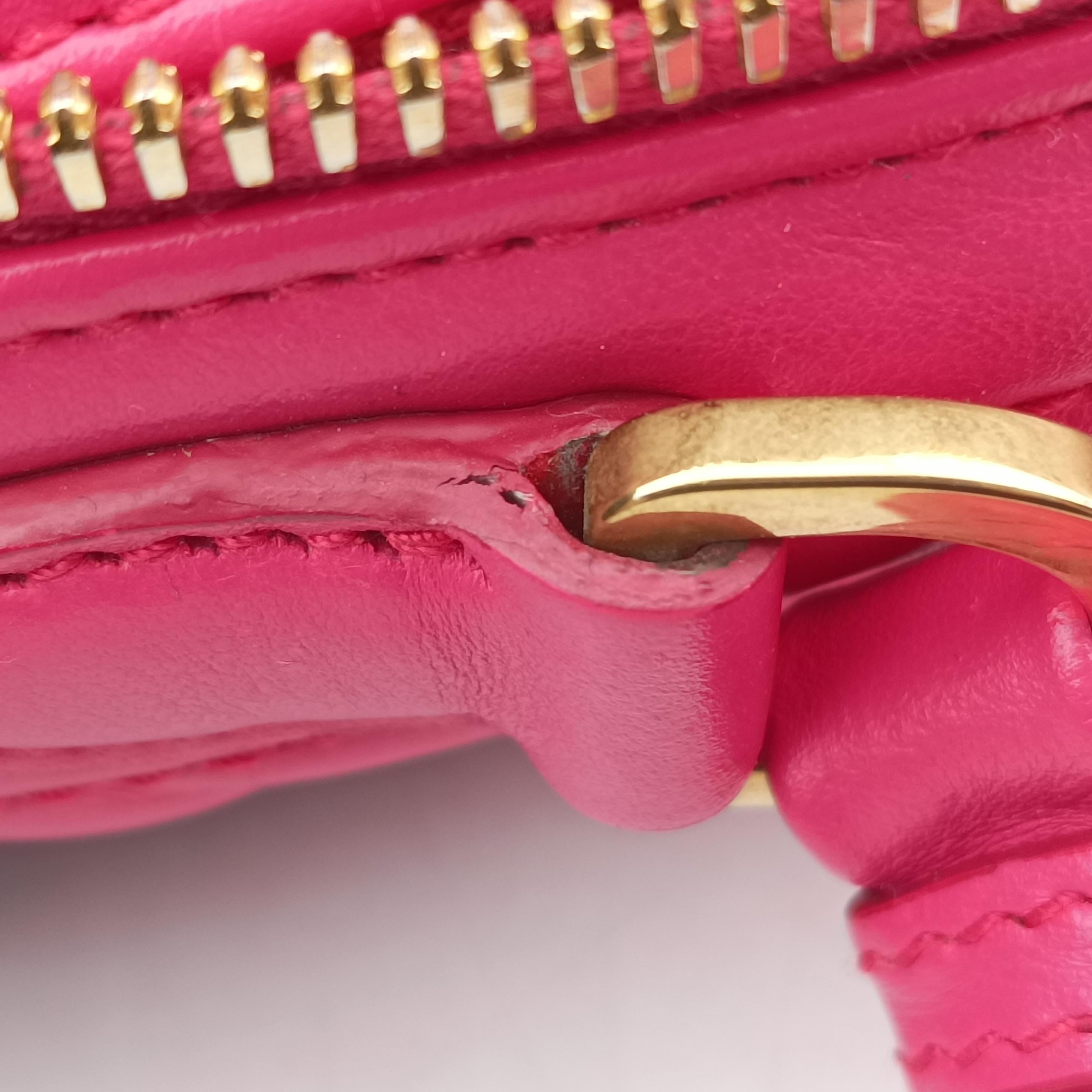 Vintage Prada Diagram Rose leather  shoulderbag | stylenewstar