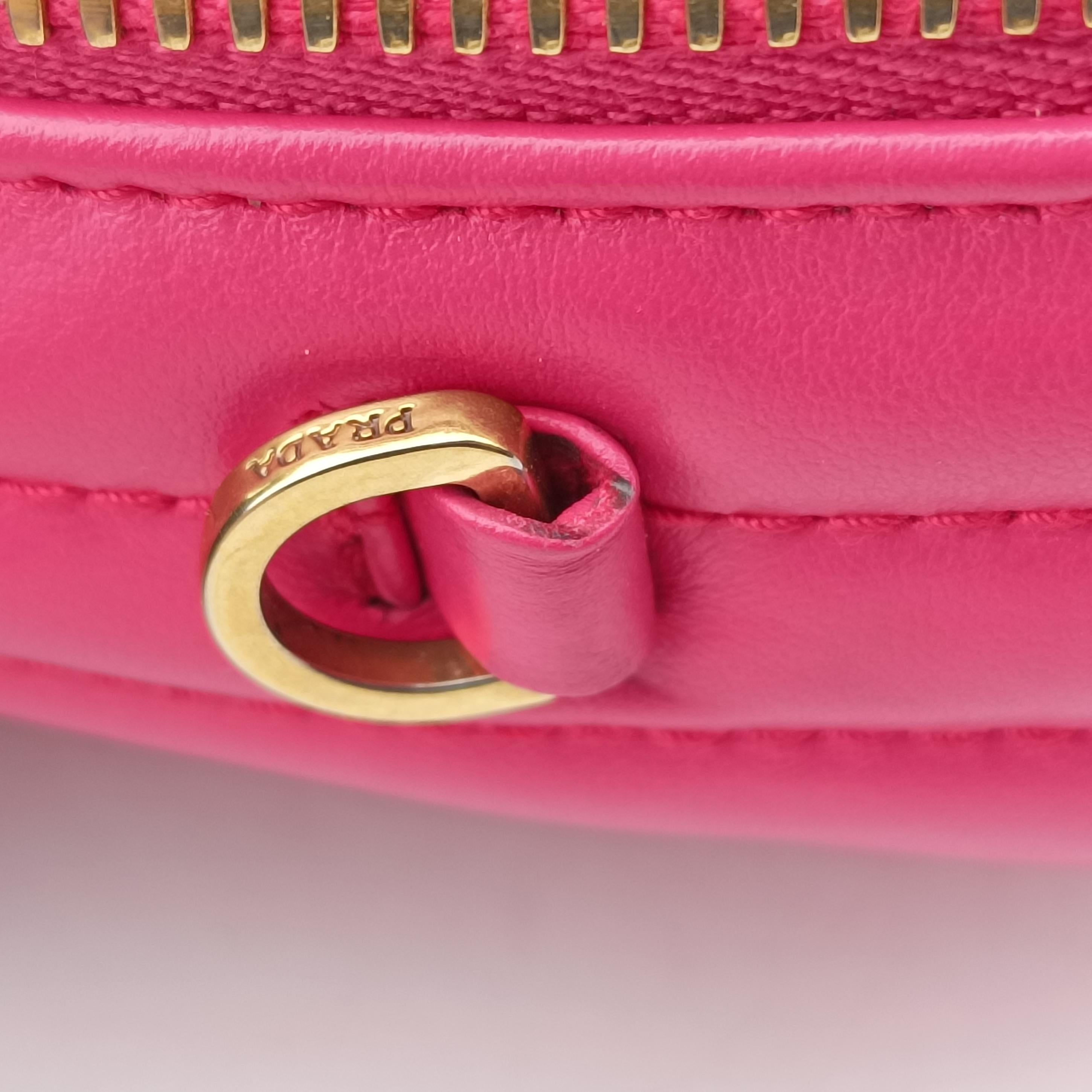 Vintage Prada Diagram Rose leather  shoulderbag | stylenewstar