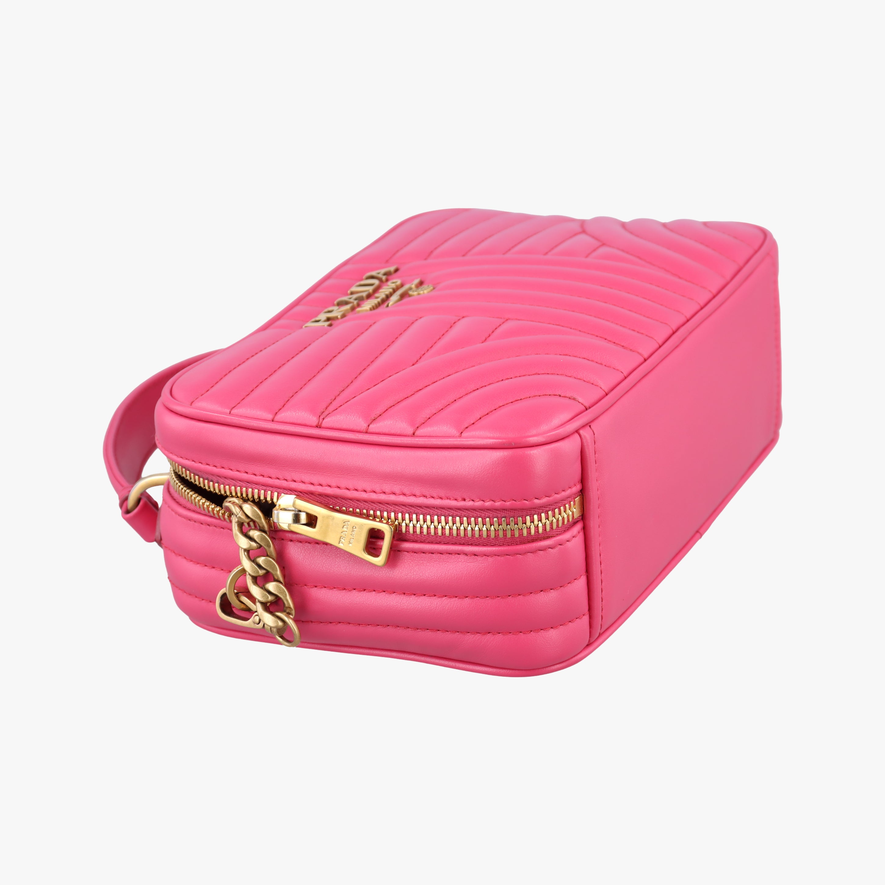 Vintage Prada Diagram Rose leather  shoulderbag | stylenewstar