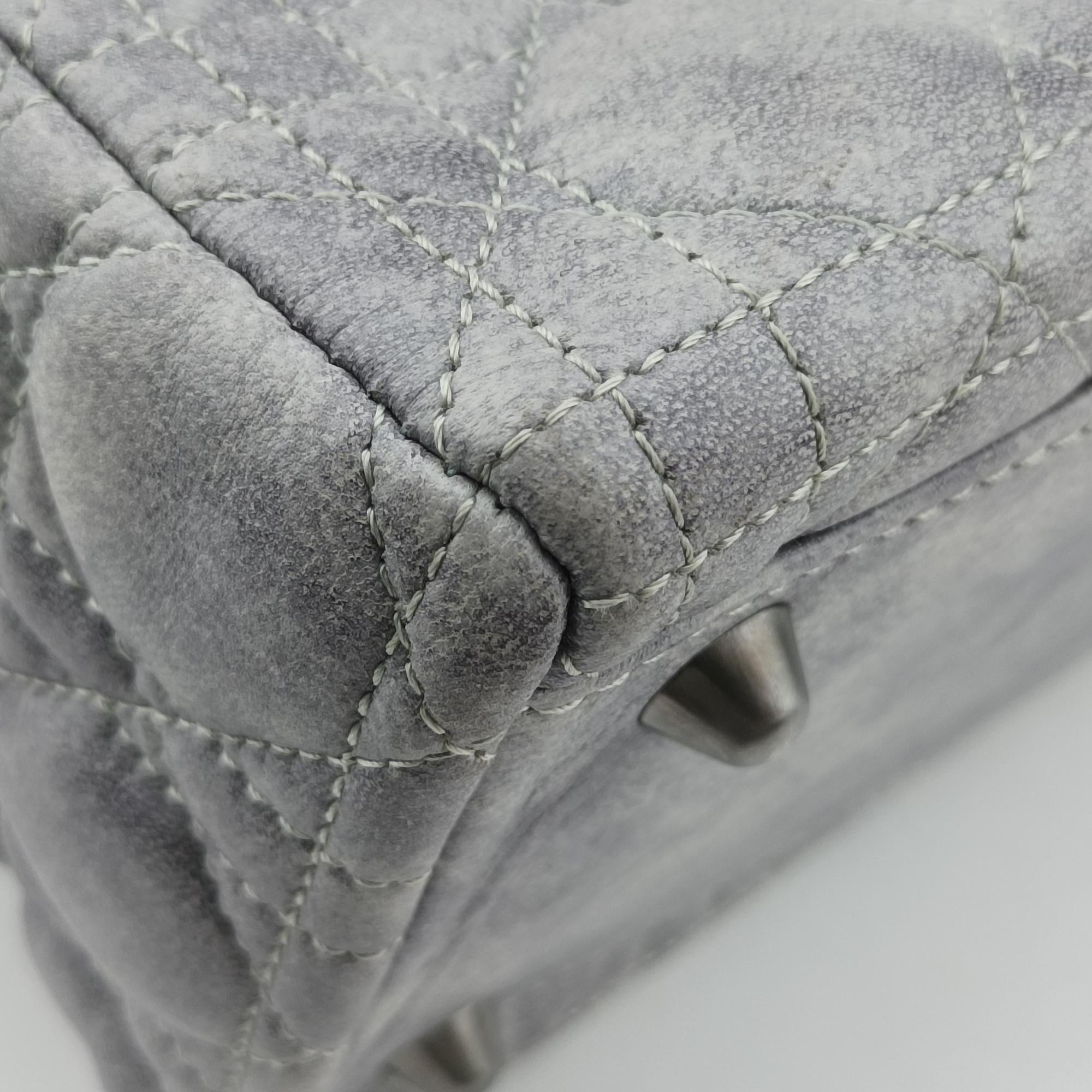 Vintage Christian Dior Lady Dior Grey lambskin  shoulderbag | stylenewstar