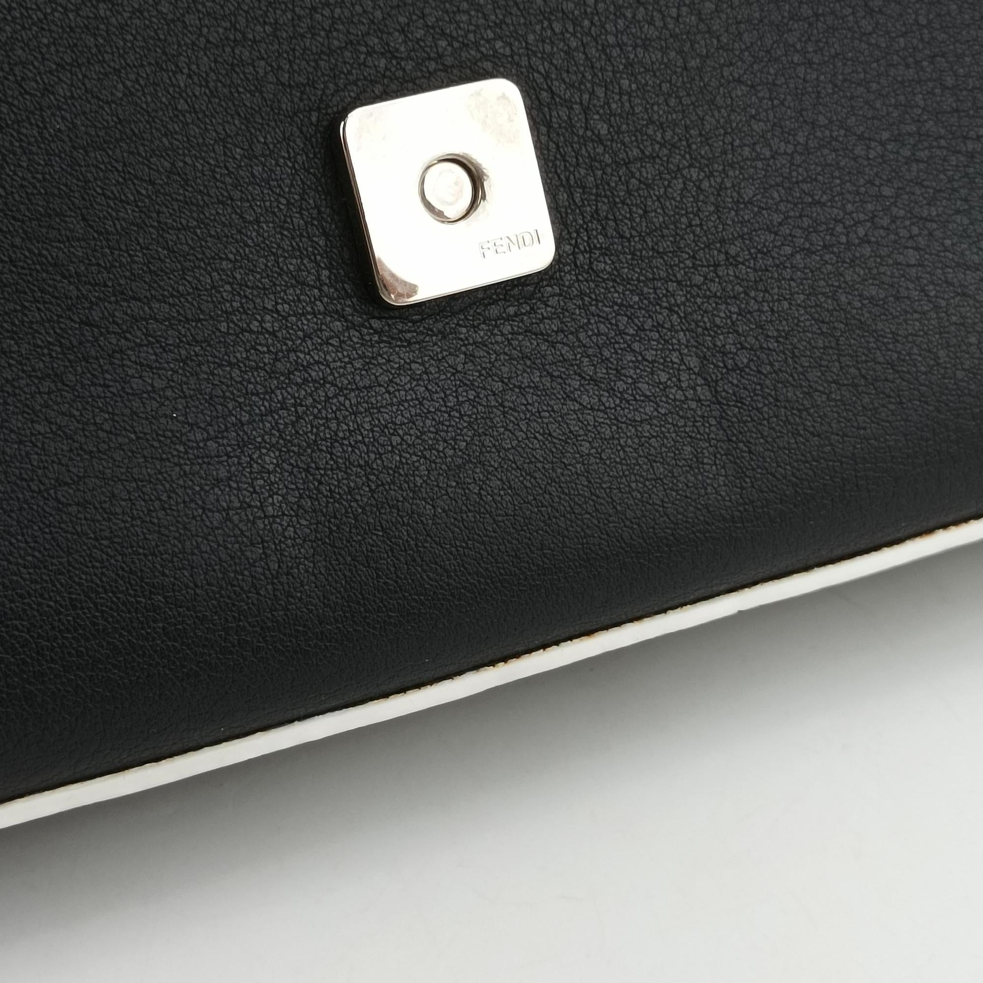 Pre-owned Fendi Monster Baguette Black×yellow Leather 8BR600 shoulderbag | stylenewstar