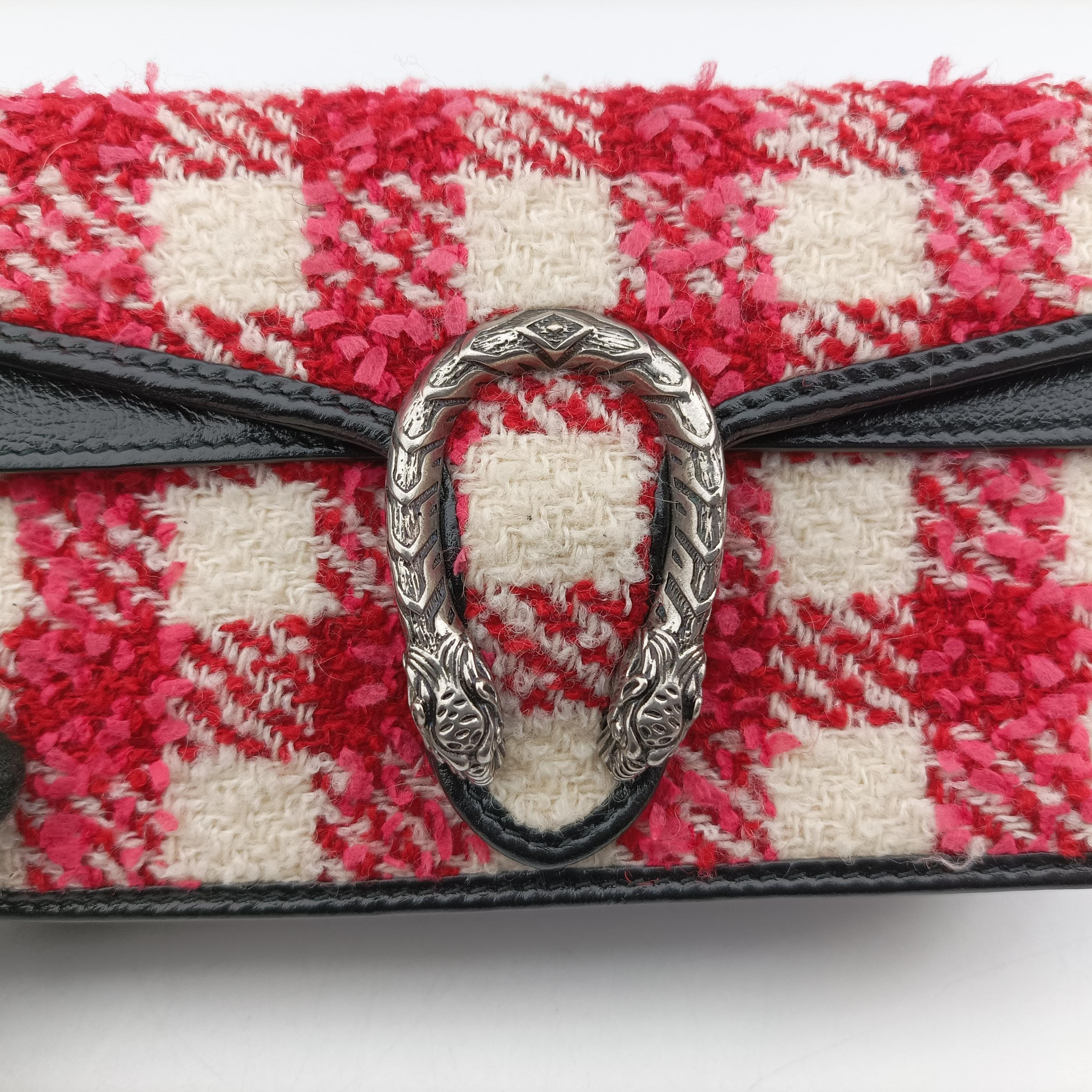 Vintage Gucci Dionysus Red x White x Black Tweed 476432 shoulderbag | stylenewstar