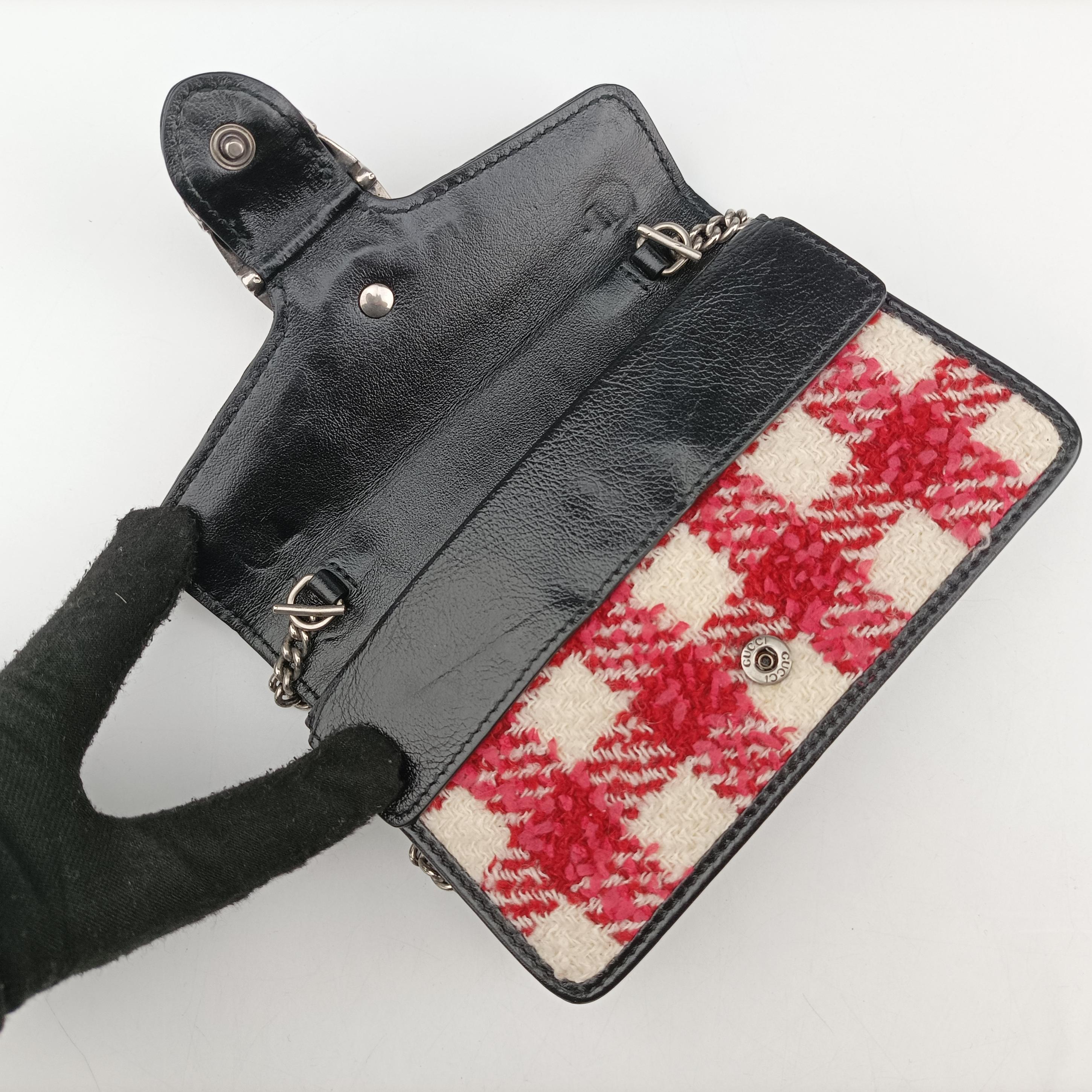 Vintage Gucci Dionysus Red x White x Black Tweed 476432 shoulderbag | stylenewstar