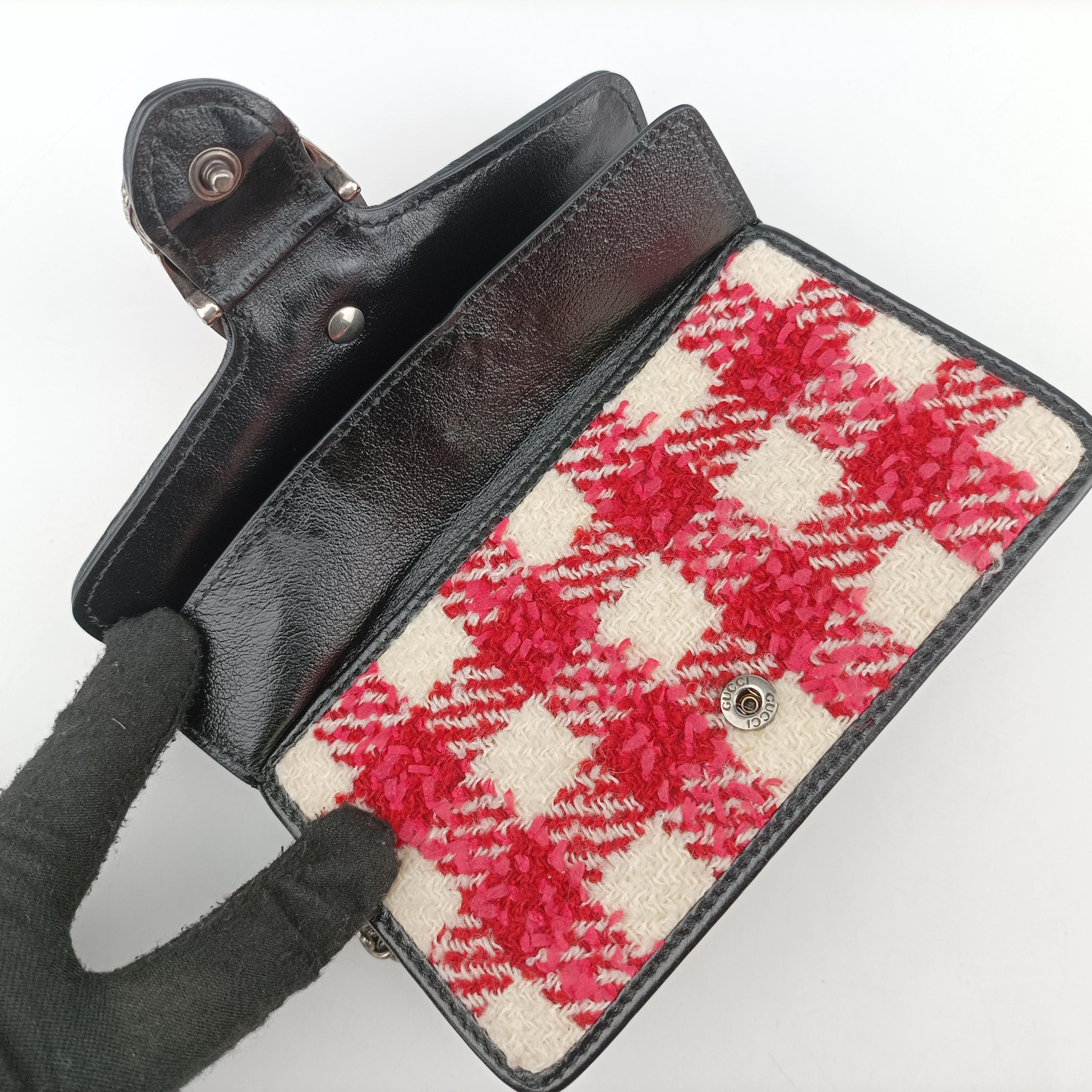 Vintage Gucci Dionysus Red x White x Black Tweed 476432 shoulderbag | stylenewstar