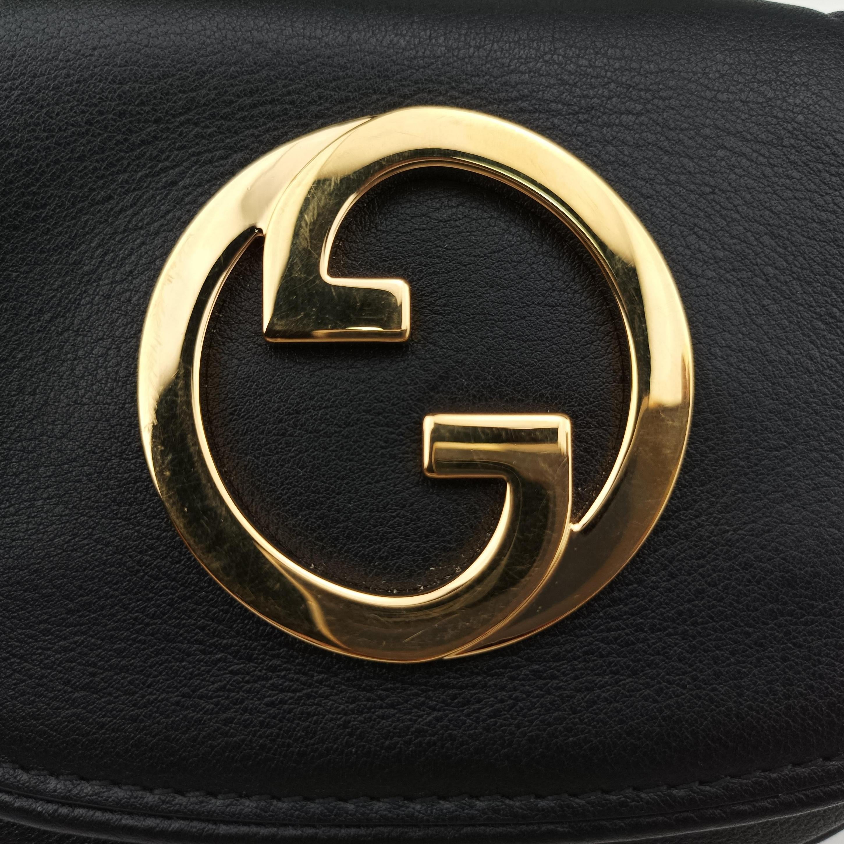 Pre-owned Gucci Blondie Black Leather 698635 shoulderbag | stylenewstar
