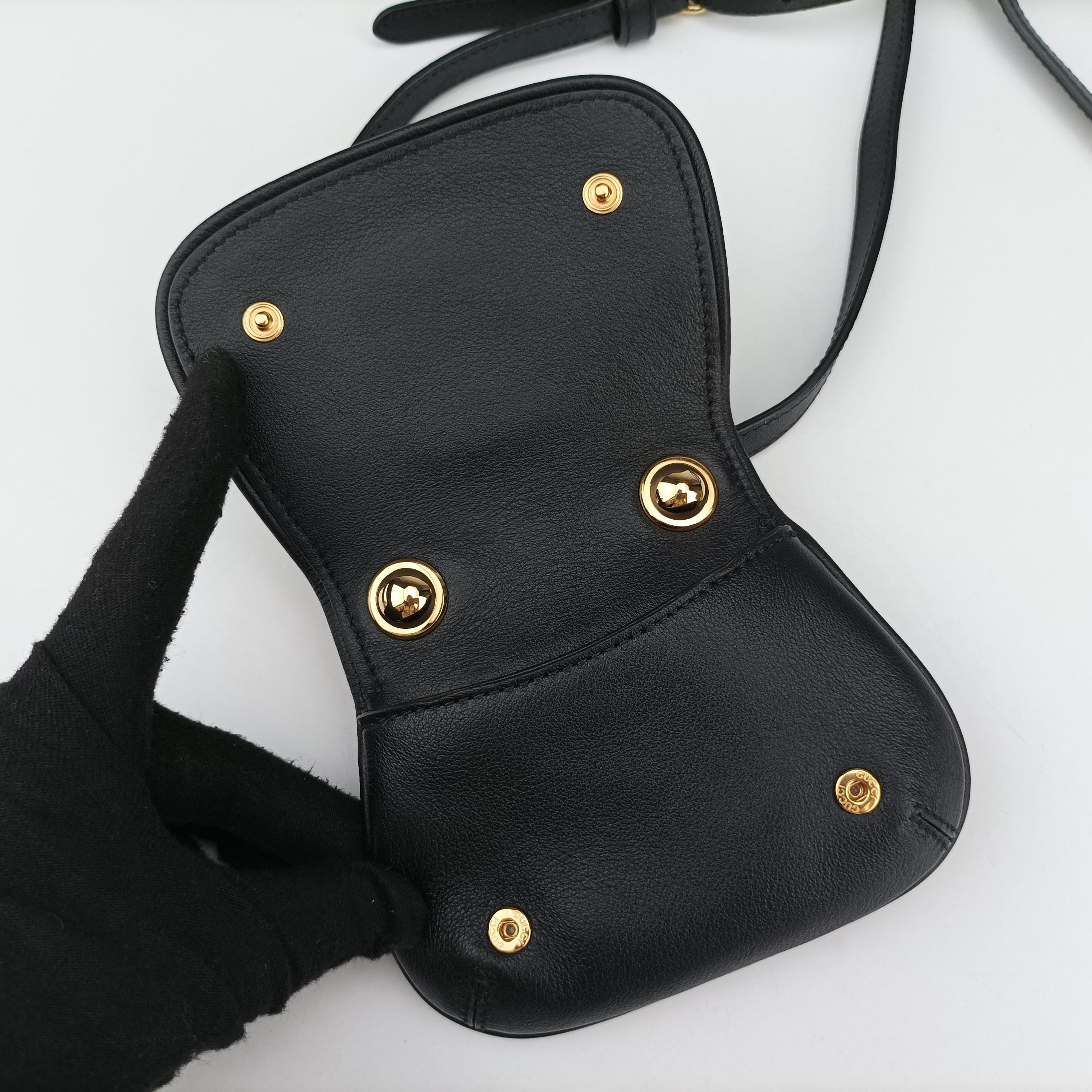 Pre-owned Gucci Blondie Black Leather 698635 shoulderbag | stylenewstar