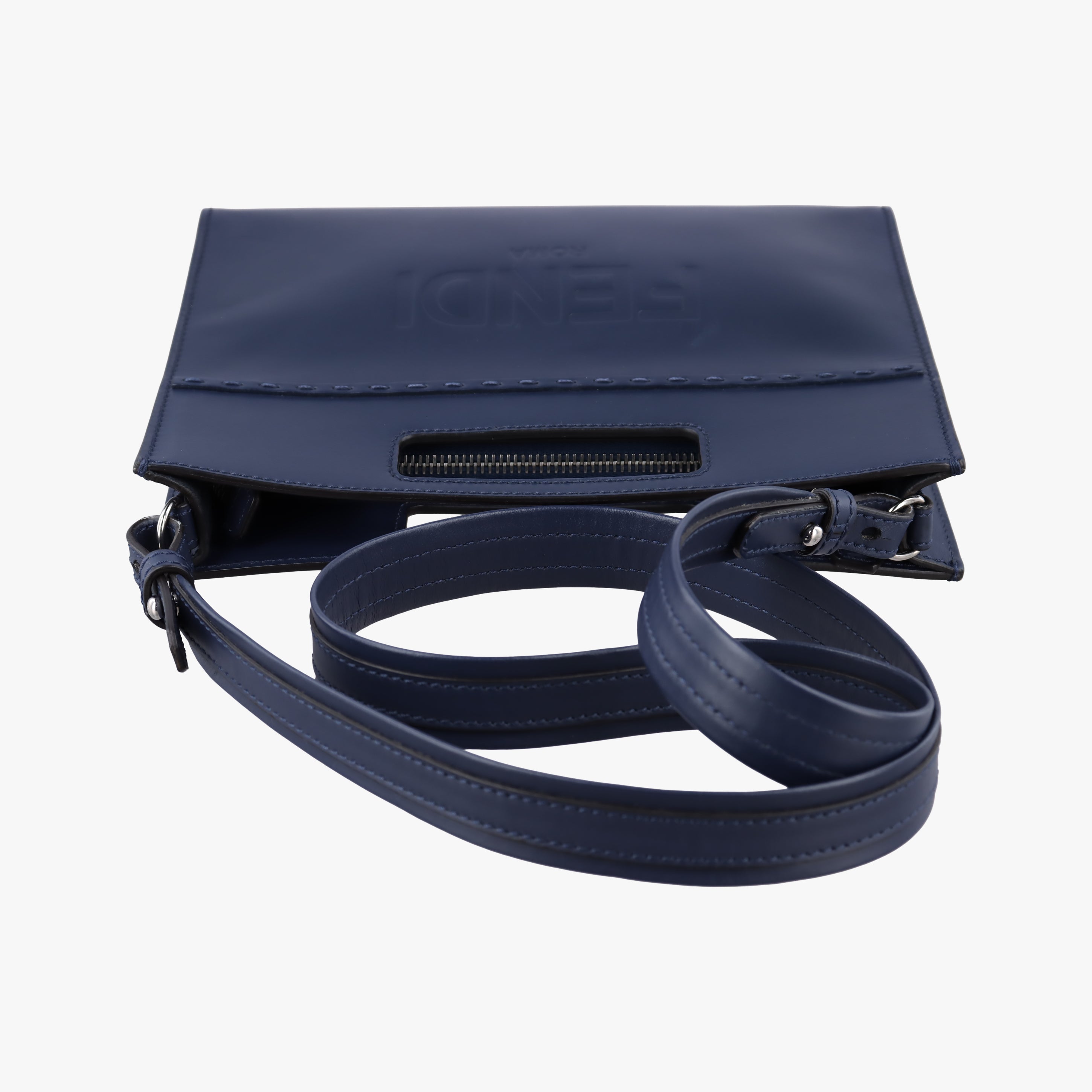 Secondhand Fendi Shopper Blue Leather 7VA547 shoulderbag | stylenewstar