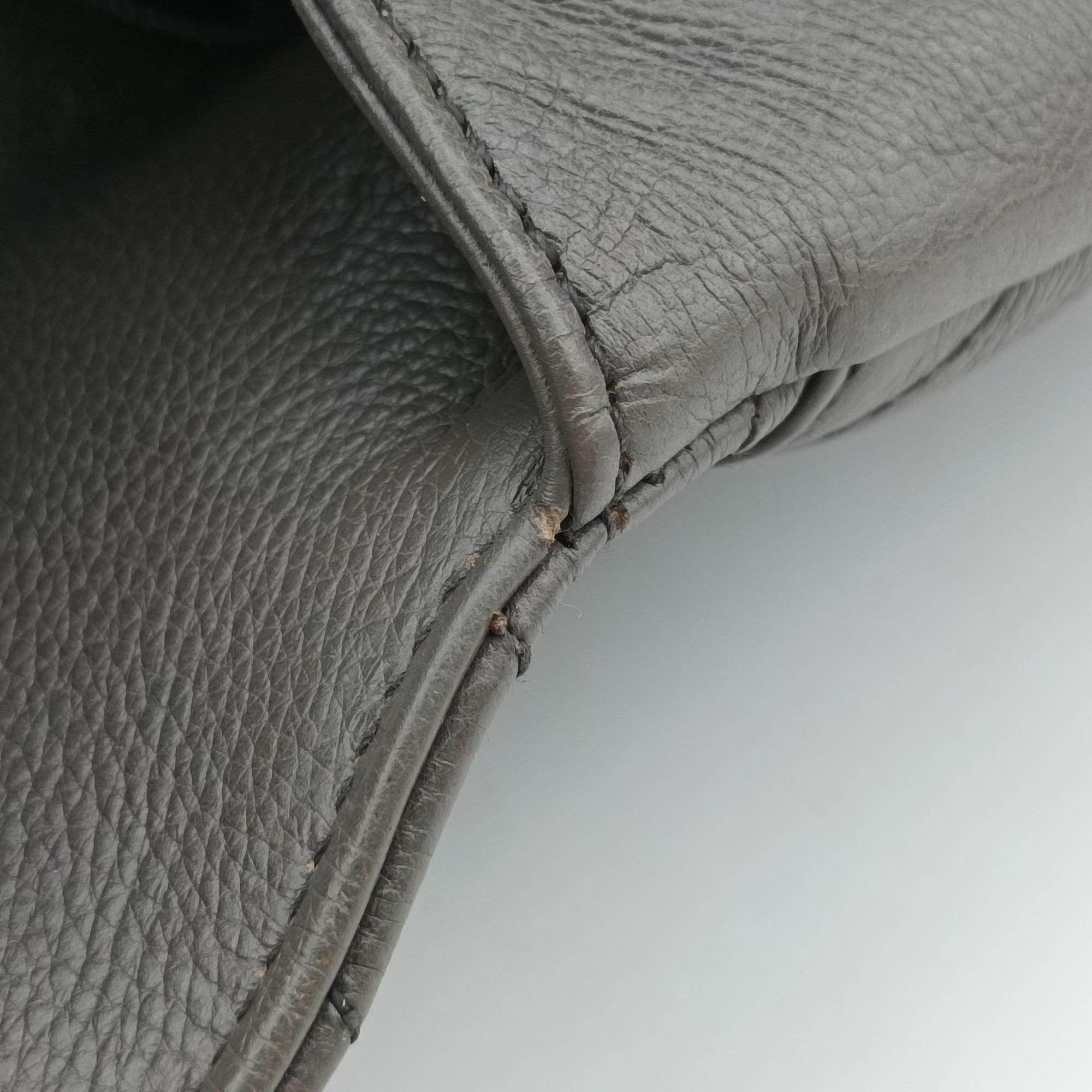 Secondhand Yves Saint Laurent COLLEGE Grey Leather 428056 shoulderbag | stylenewstar