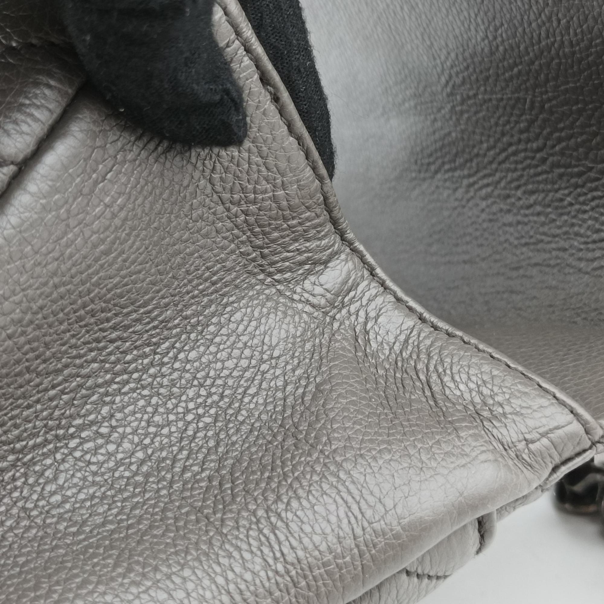Secondhand Yves Saint Laurent COLLEGE Grey Leather 428056 shoulderbag | stylenewstar