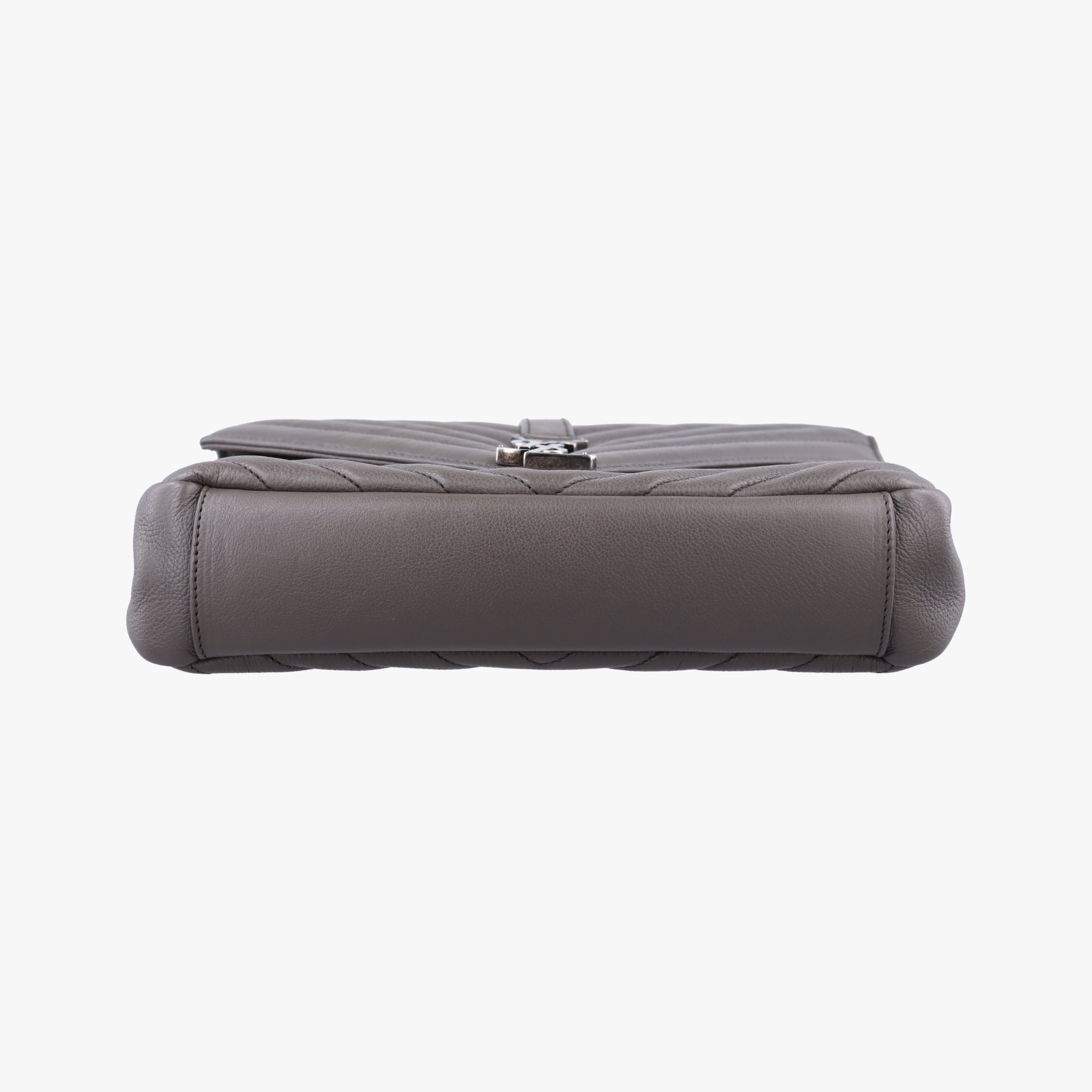 Secondhand Yves Saint Laurent COLLEGE Grey Leather 428056 shoulderbag | stylenewstar