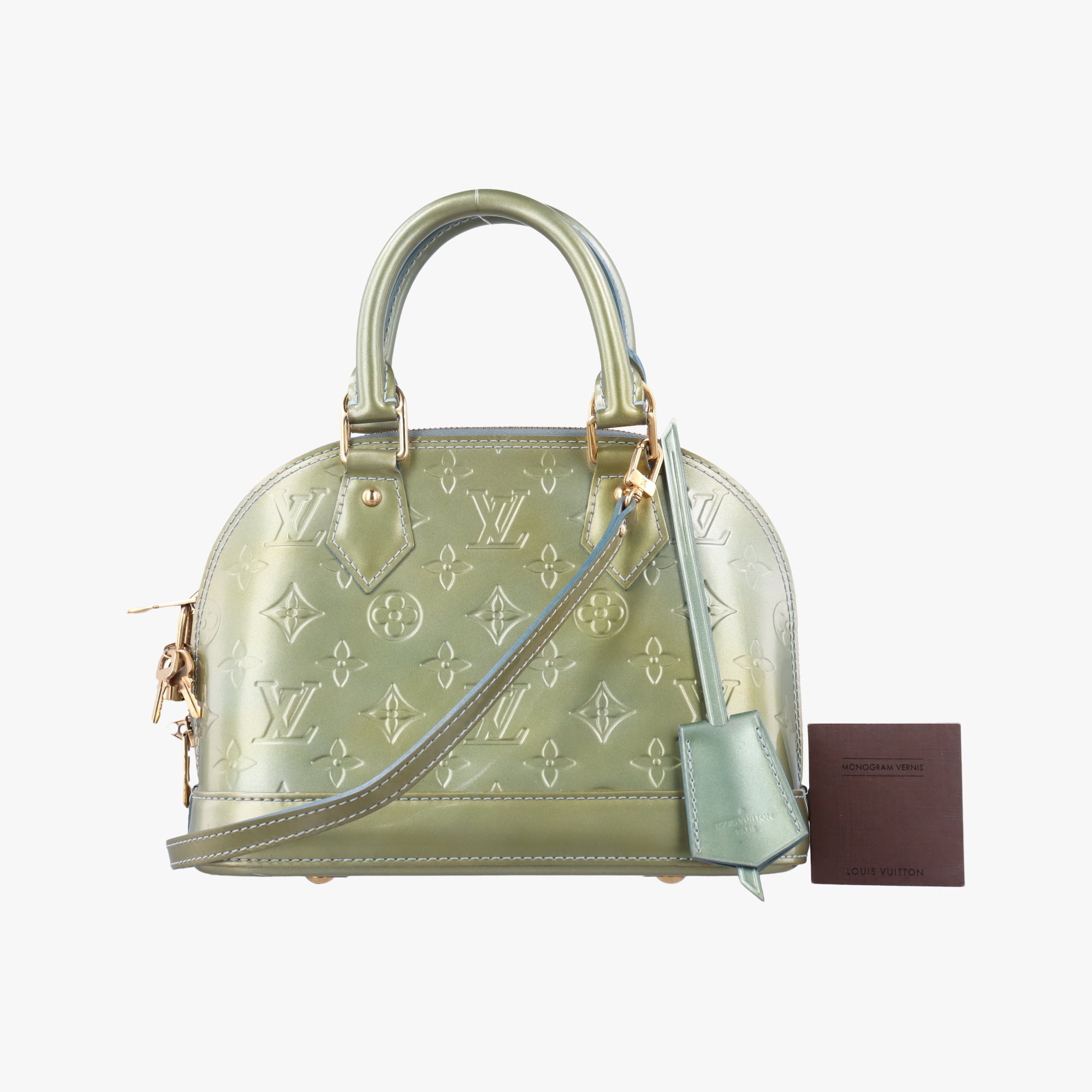 Secondhand Louis Vuitton Alma BB Gris Art Deco Vernis M91677 shoulderbag | stylenewstar
