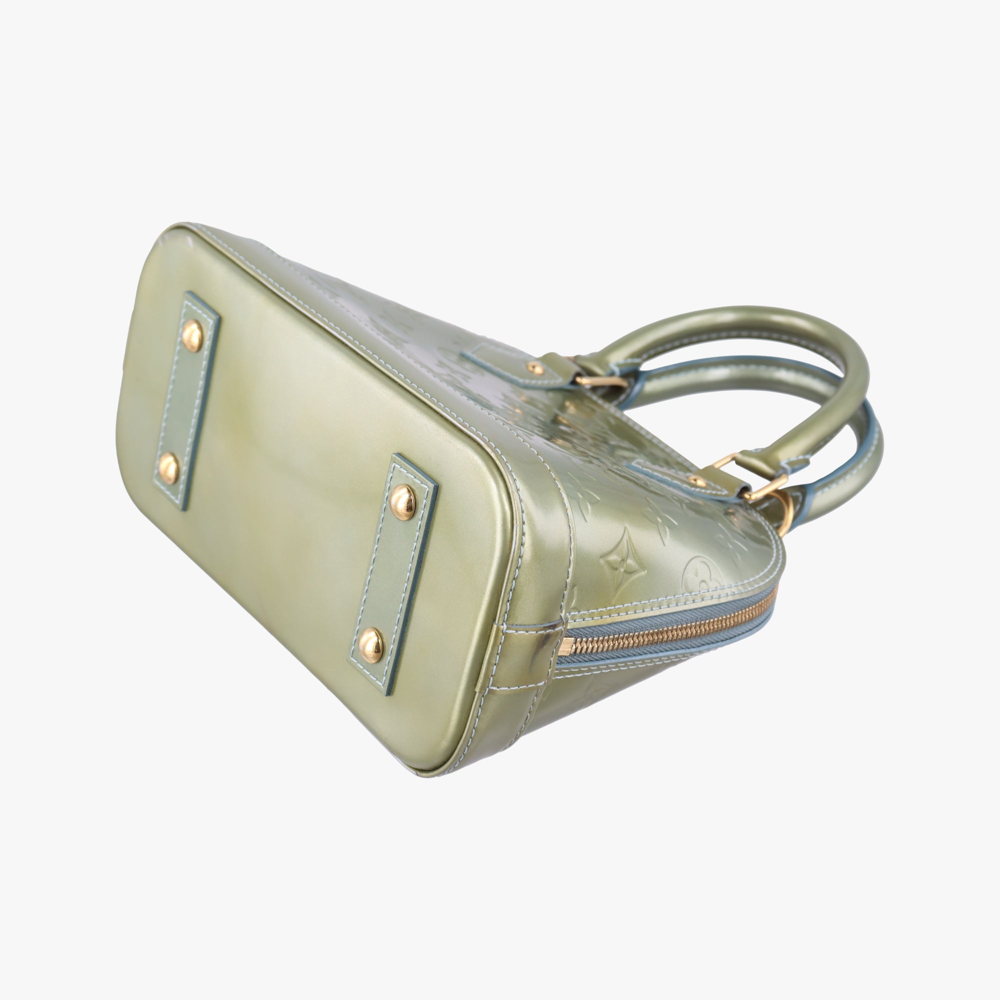 Secondhand Louis Vuitton Alma BB Gris Art Deco Vernis M91677 shoulderbag | stylenewstar
