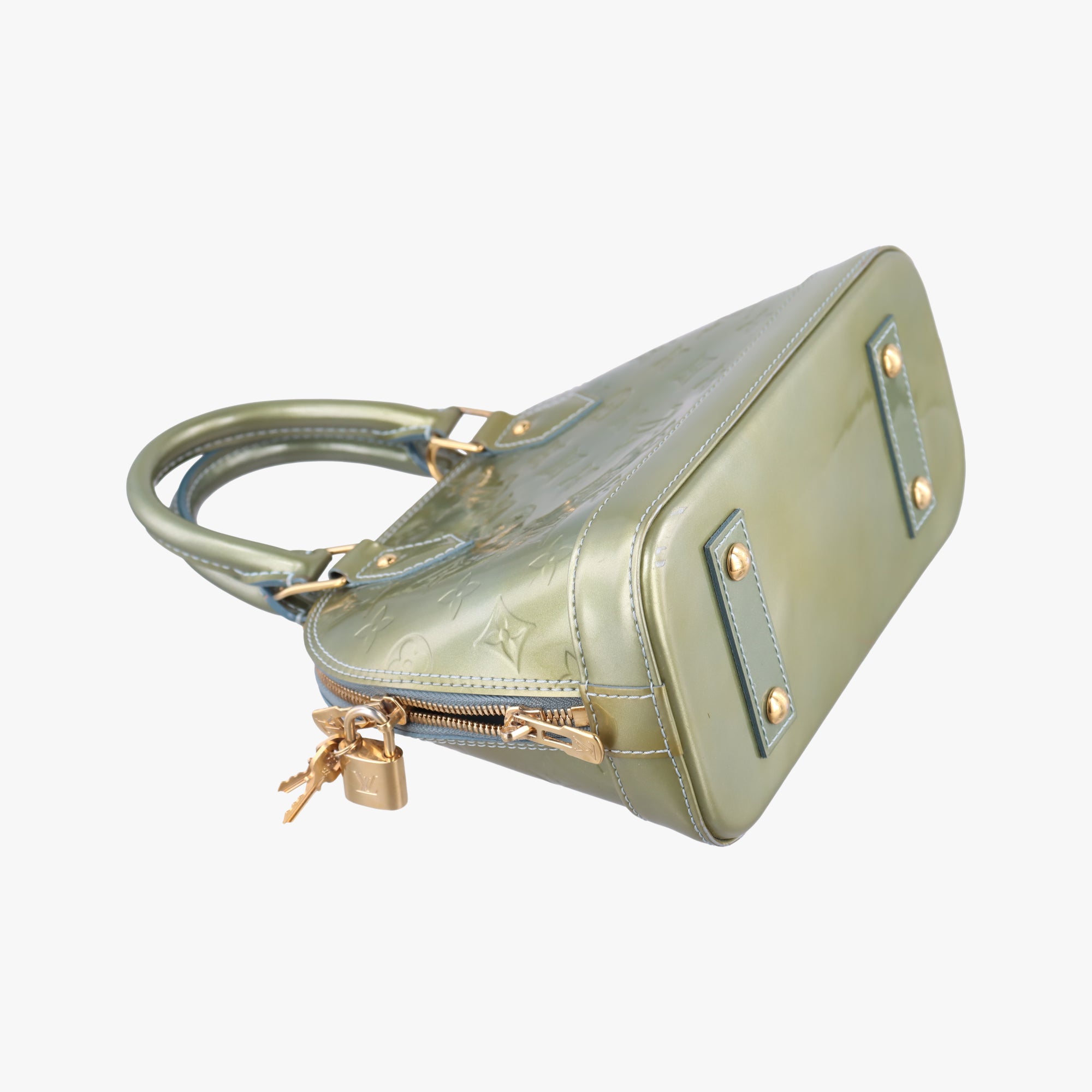 Secondhand Louis Vuitton Alma BB Gris Art Deco Vernis M91677 shoulderbag | stylenewstar