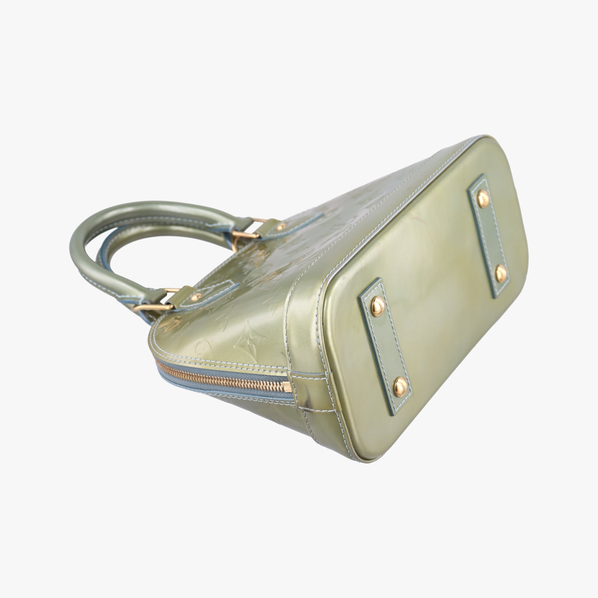 Secondhand Louis Vuitton Alma BB Gris Art Deco Vernis M91677 shoulderbag | stylenewstar
