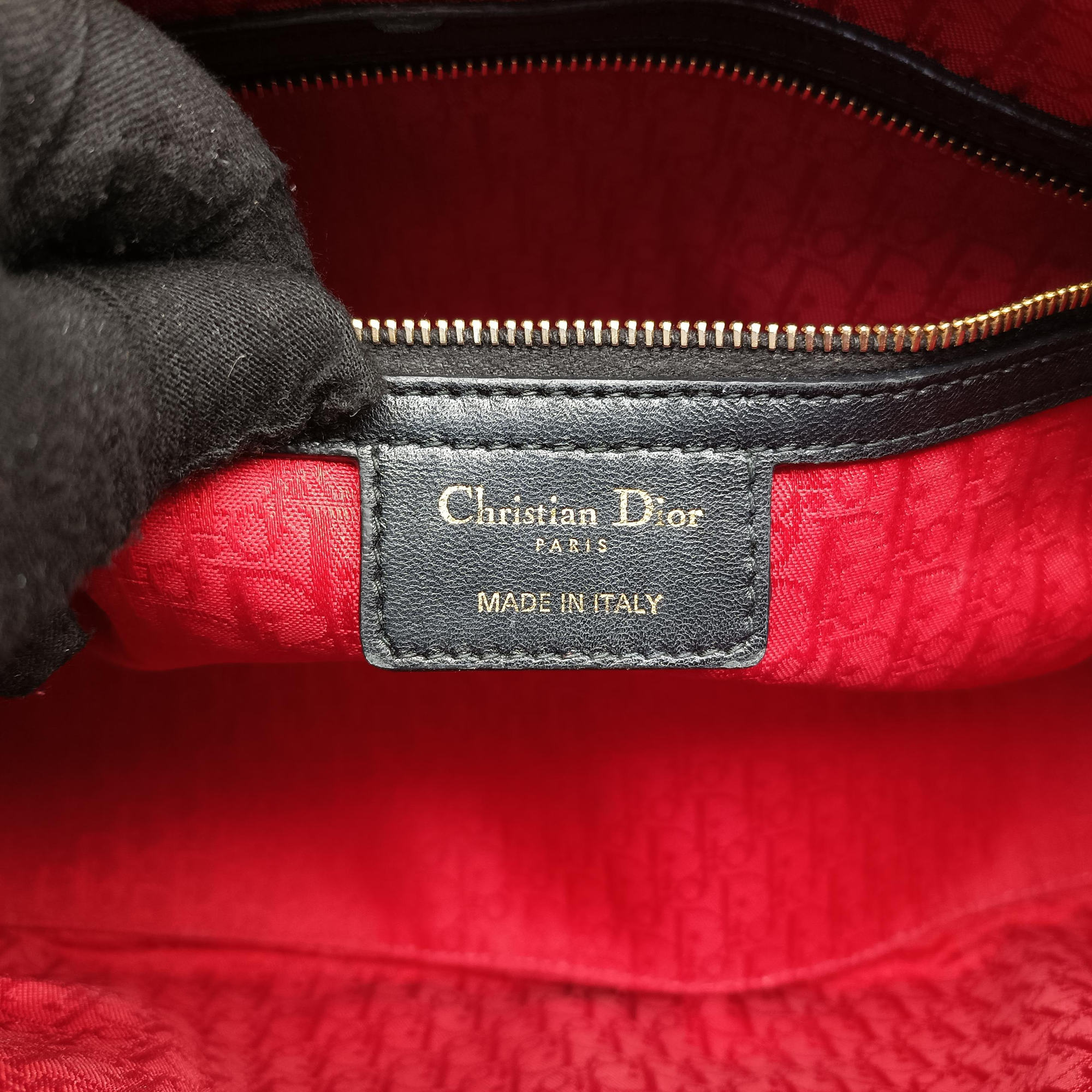 Vintage Christian Dior Lady Dior Black lambskin  shoulderbag | stylenewstar