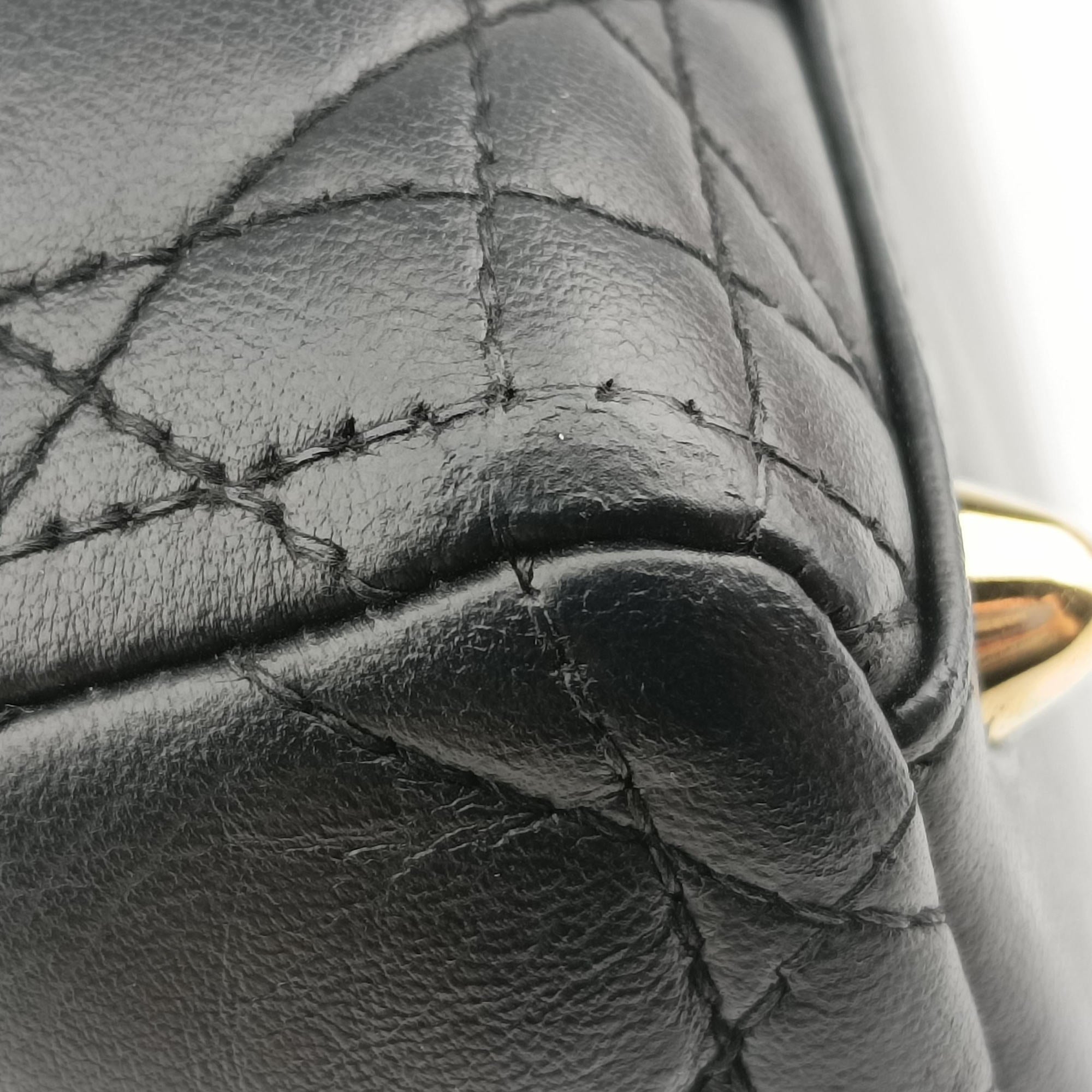 Vintage Christian Dior Lady Dior Black lambskin  shoulderbag | stylenewstar