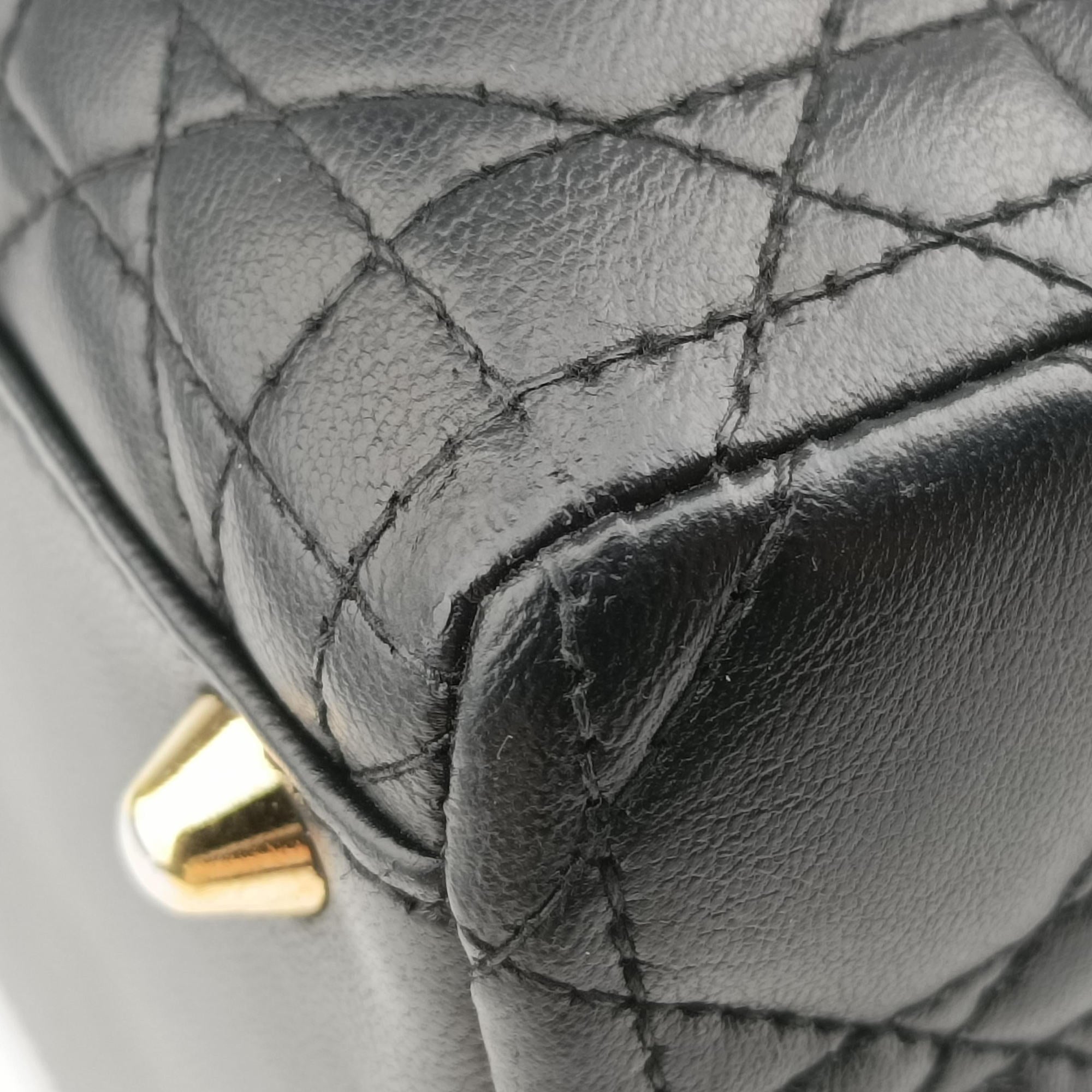 Vintage Christian Dior Lady Dior Black lambskin  shoulderbag | stylenewstar