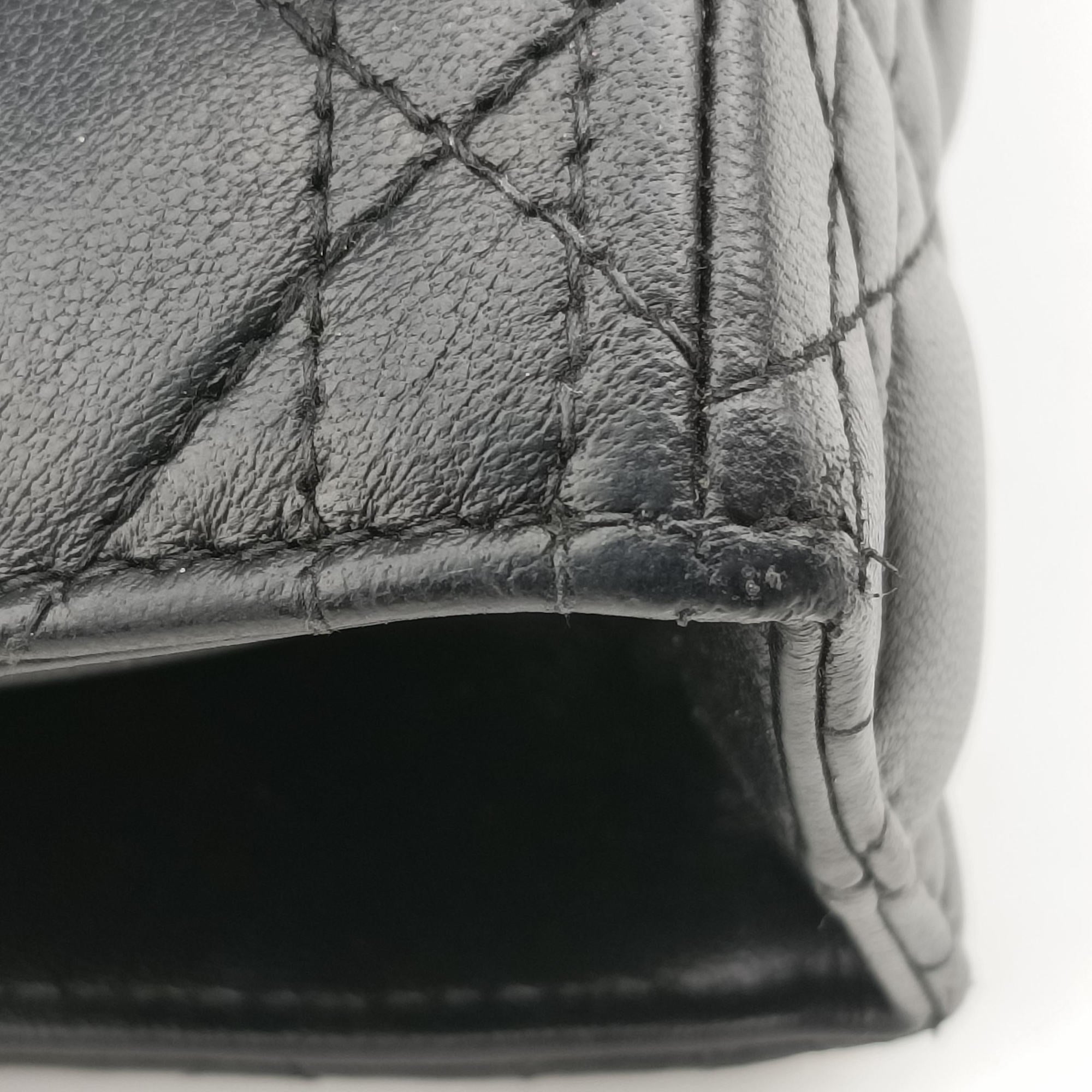 Vintage Christian Dior Lady Dior Black lambskin  shoulderbag | stylenewstar