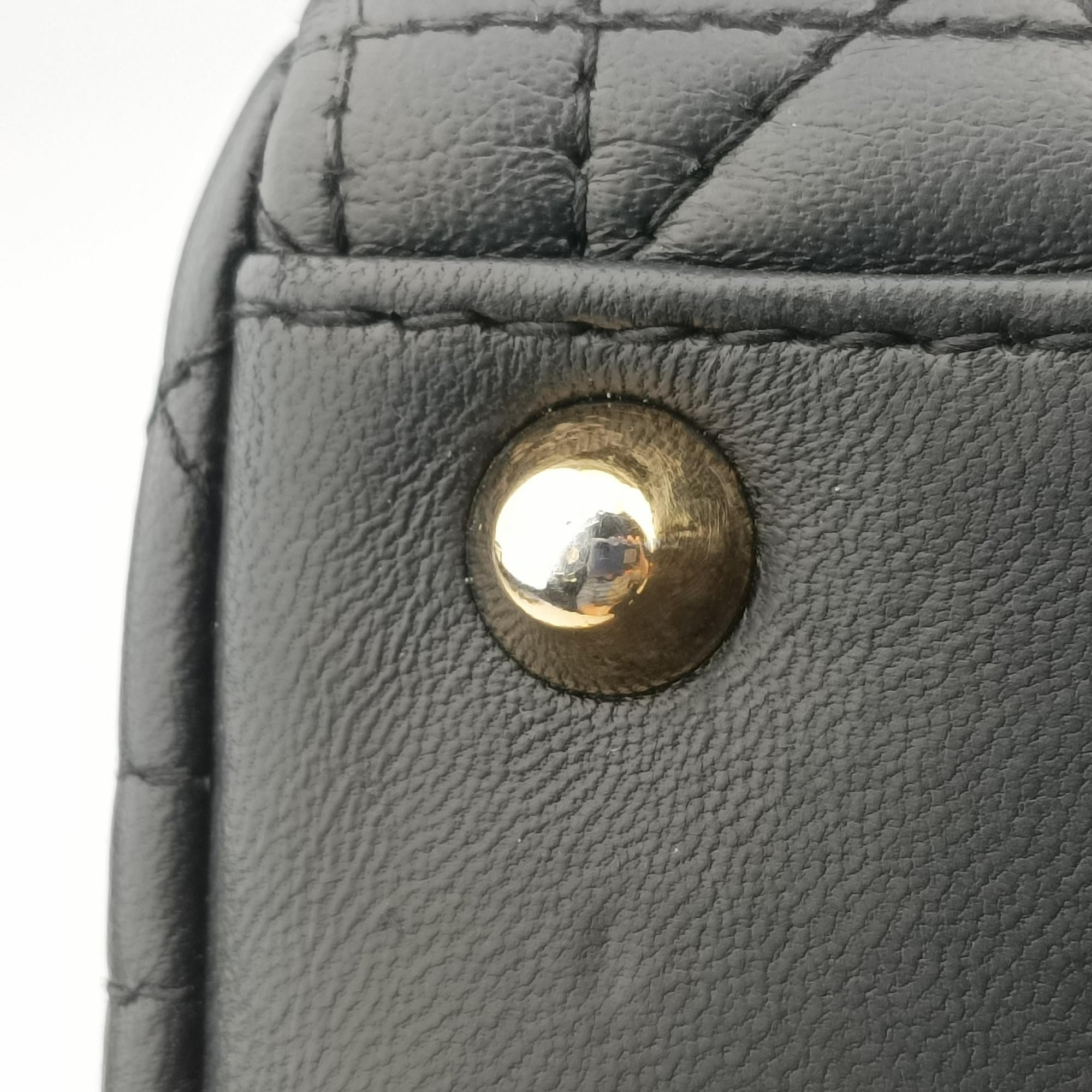 Vintage Christian Dior Lady Dior Black lambskin  shoulderbag | stylenewstar