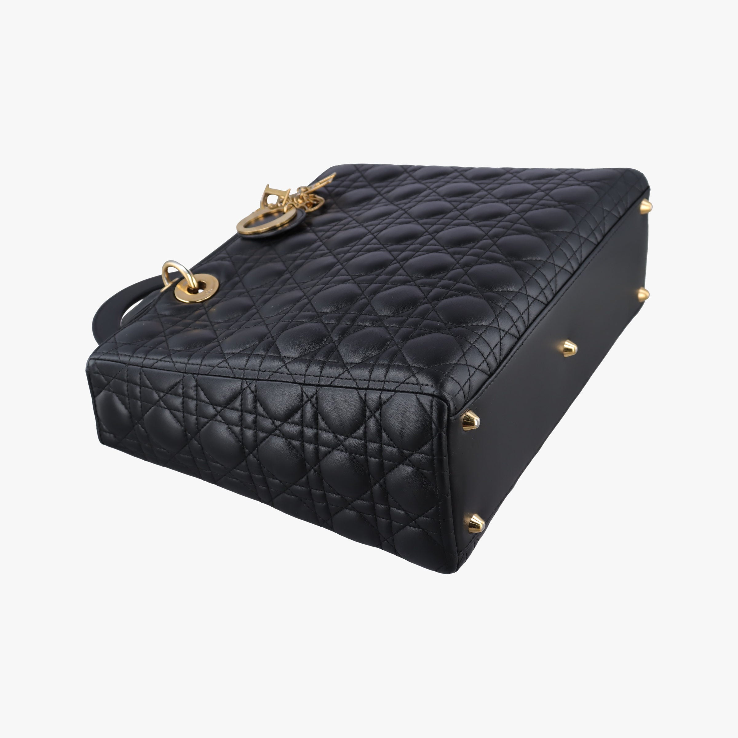Vintage Christian Dior Lady Dior Black lambskin  shoulderbag | stylenewstar