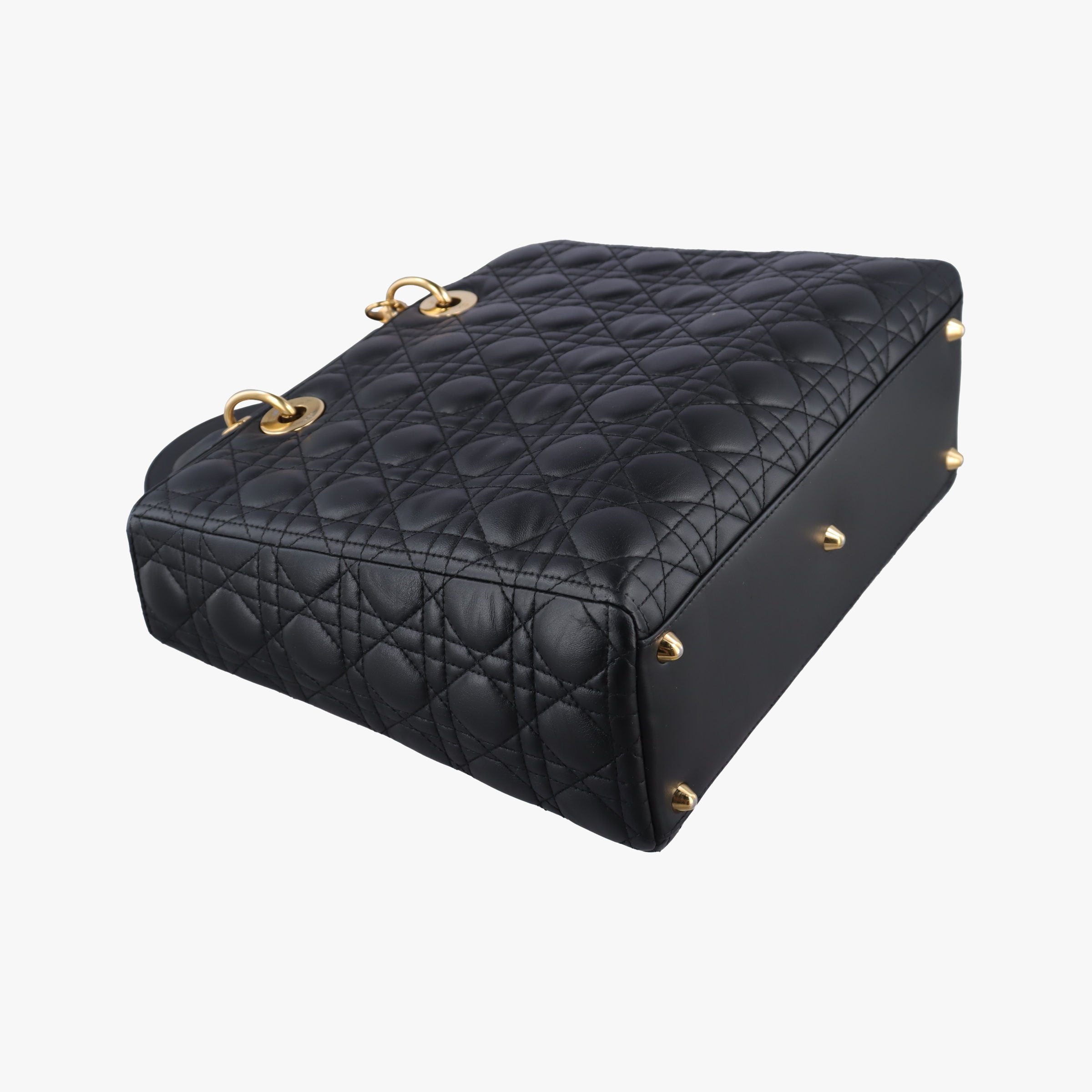 Vintage Christian Dior Lady Dior Black lambskin  shoulderbag | stylenewstar