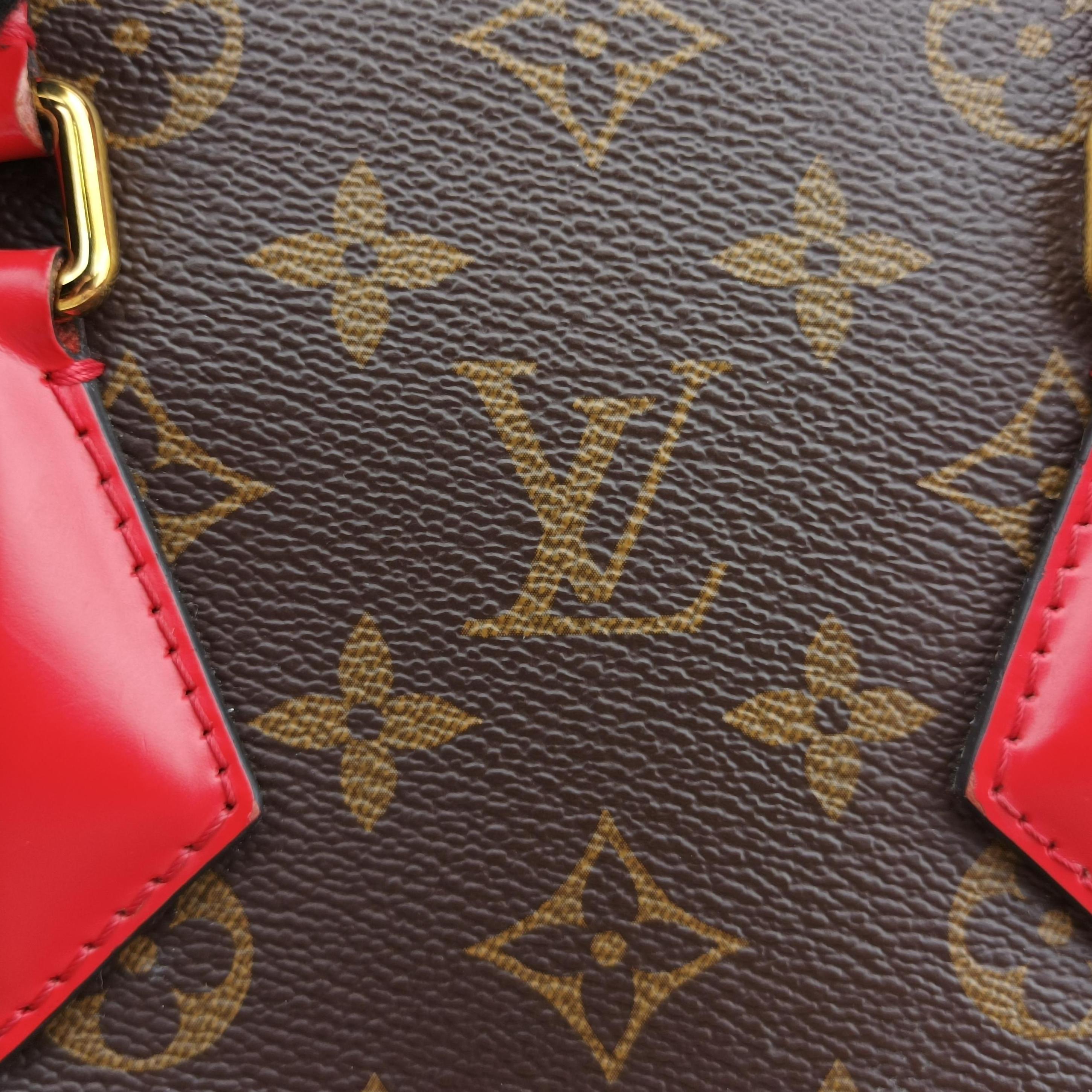 Pre-owned Louis Vuitton PHENIX PM brown×COQUELICOT Monogram Canvas×calf leather M41537 shoulderbag | stylenewstar