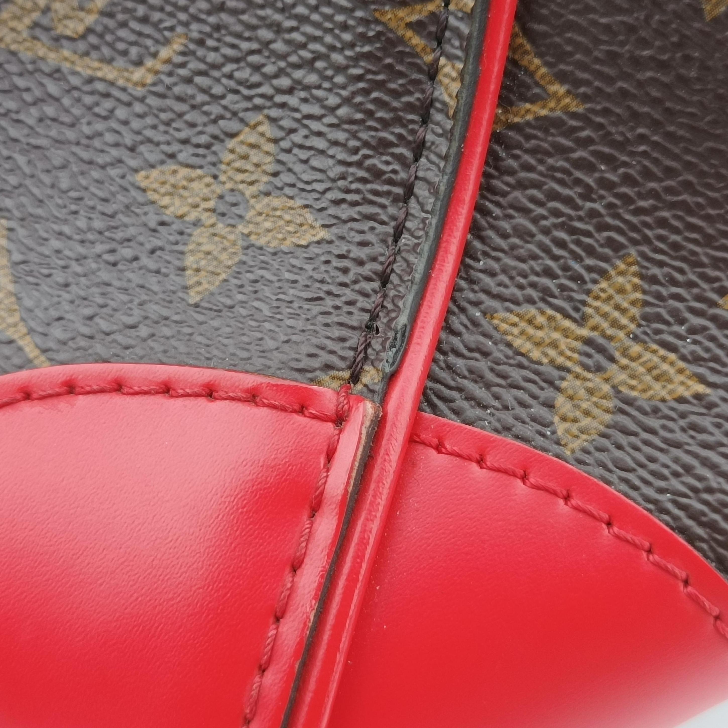 Pre-owned Louis Vuitton PHENIX PM brown×COQUELICOT Monogram Canvas×calf leather M41537 shoulderbag | stylenewstar