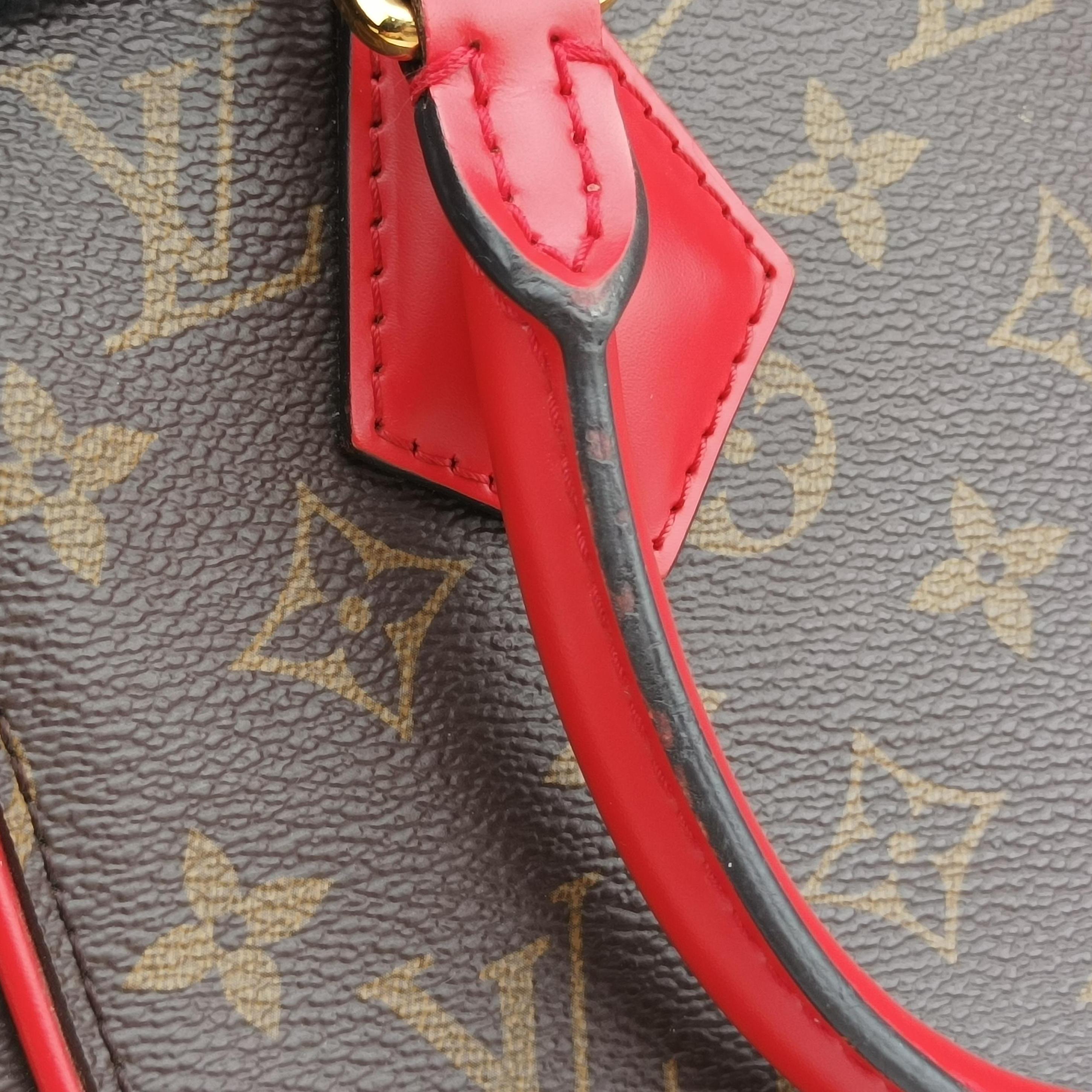 Pre-owned Louis Vuitton PHENIX PM brown×COQUELICOT Monogram Canvas×calf leather M41537 shoulderbag | stylenewstar