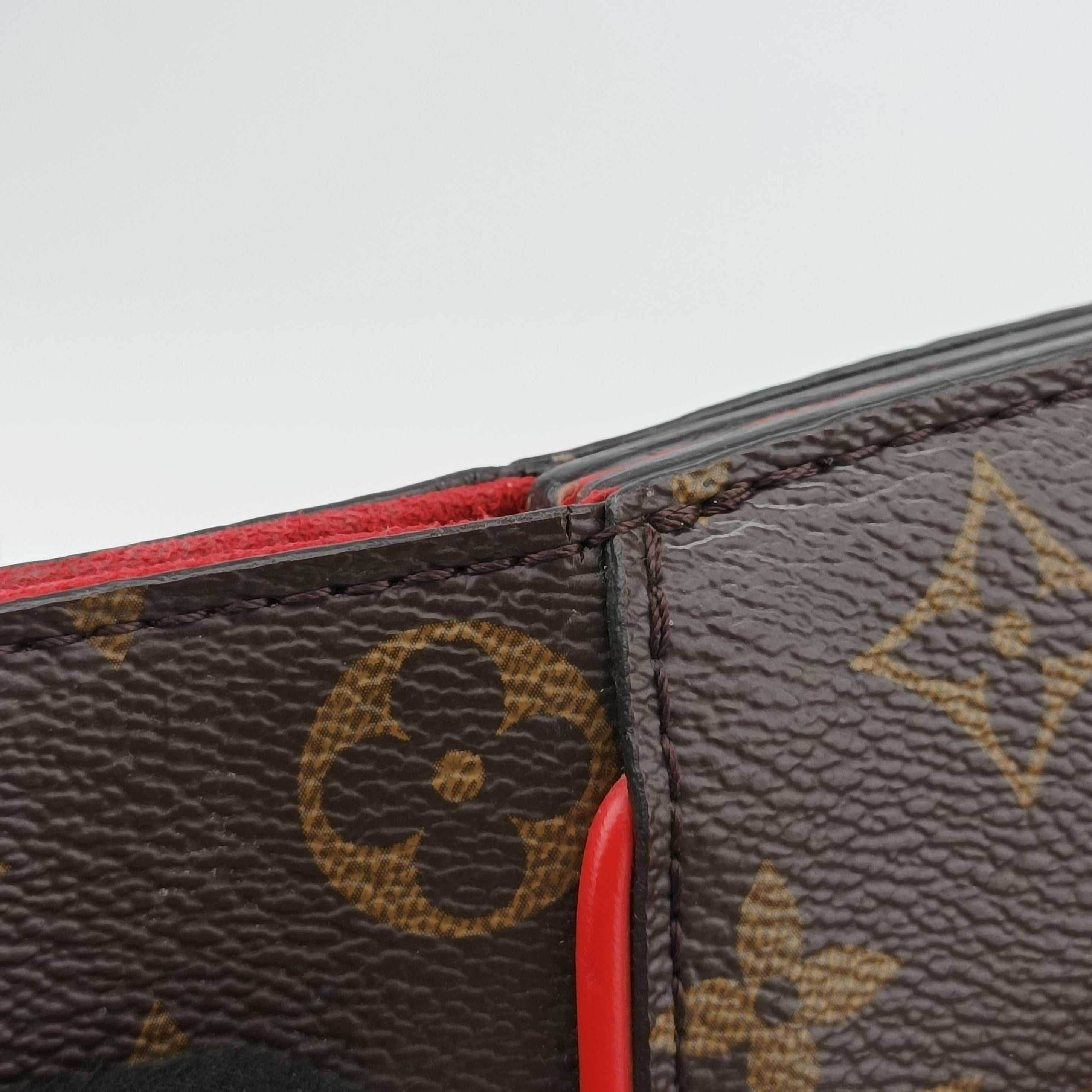 Pre-owned Louis Vuitton PHENIX PM brown×COQUELICOT Monogram Canvas×calf leather M41537 shoulderbag | stylenewstar