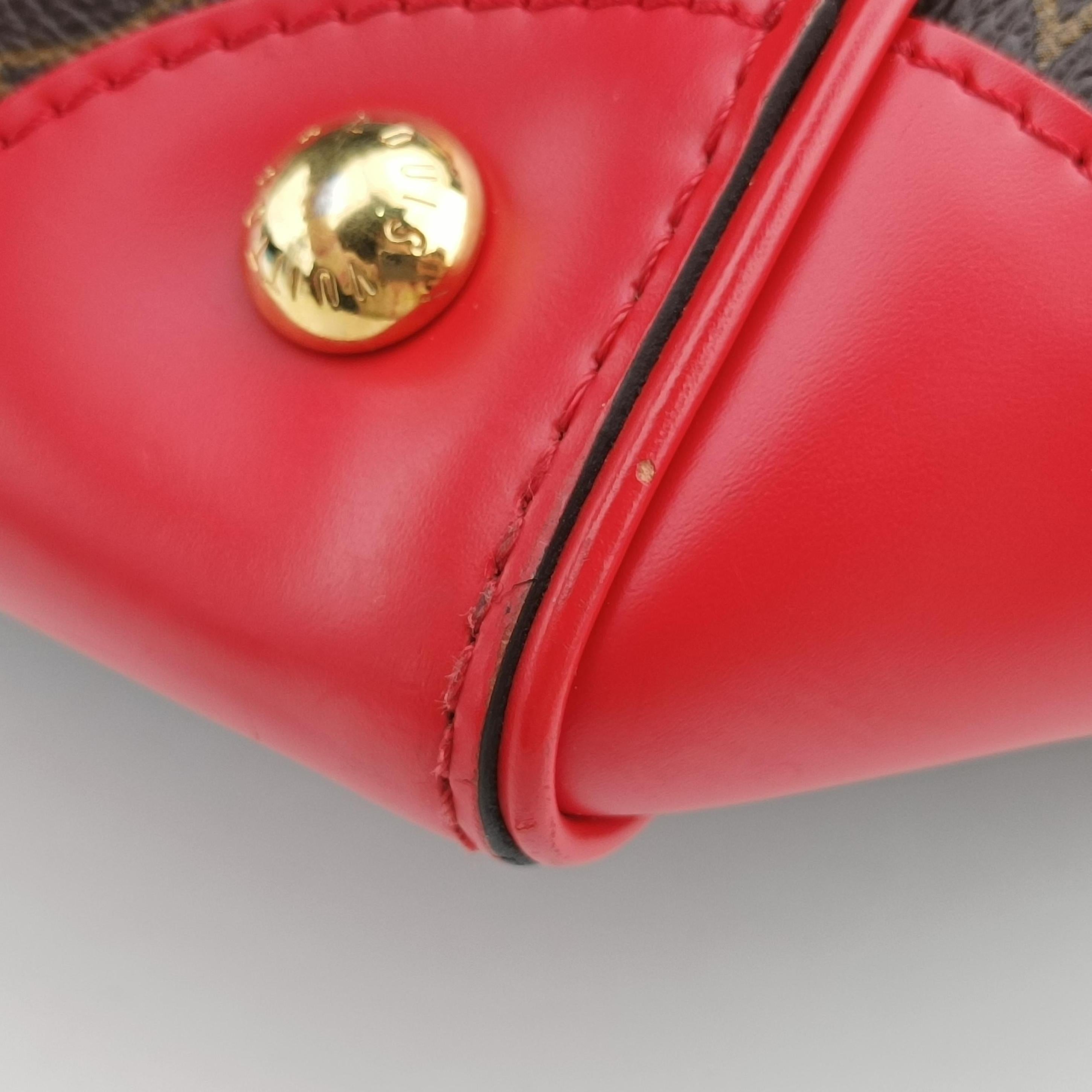 Pre-owned Louis Vuitton PHENIX PM brown×COQUELICOT Monogram Canvas×calf leather M41537 shoulderbag | stylenewstar