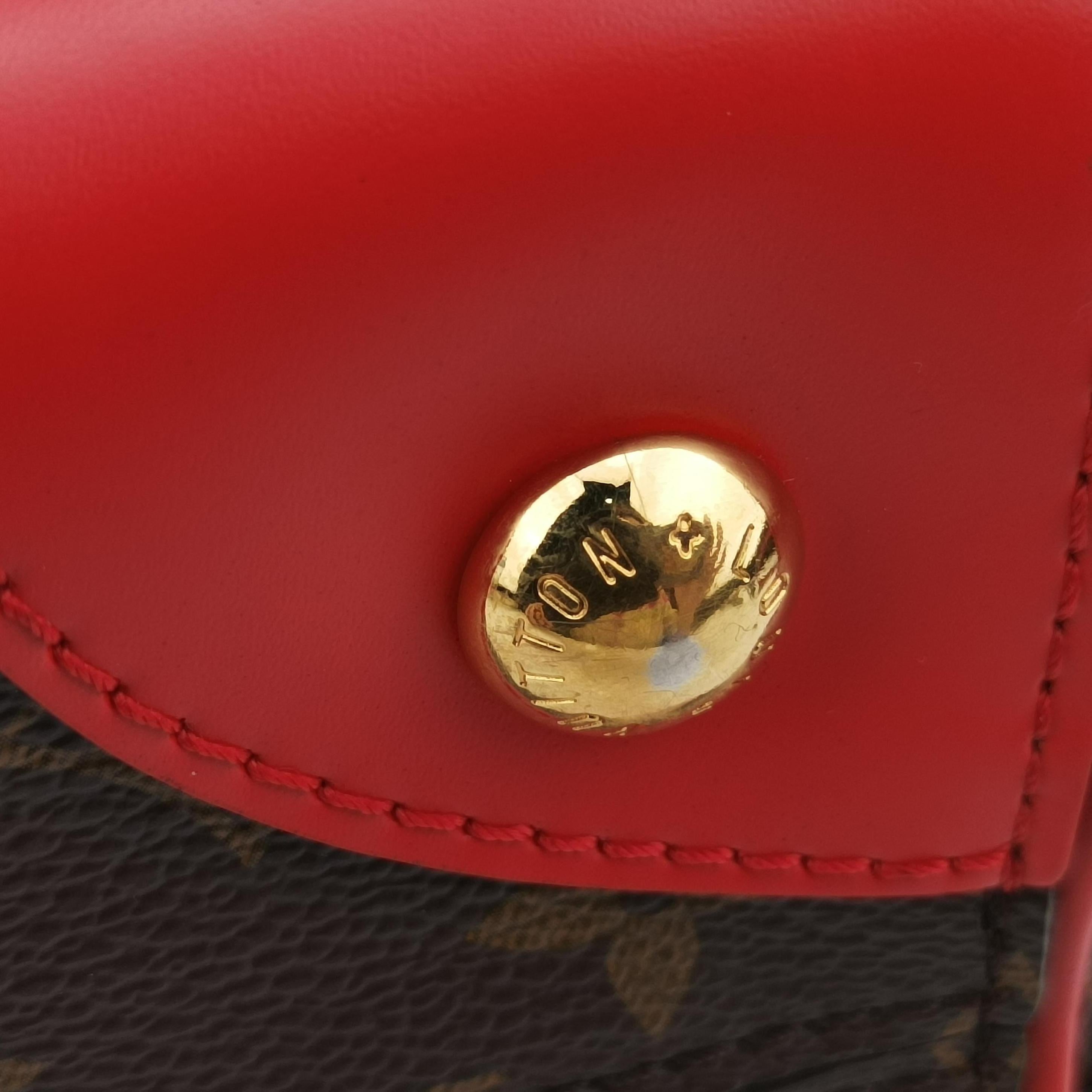 Pre-owned Louis Vuitton PHENIX PM brown×COQUELICOT Monogram Canvas×calf leather M41537 shoulderbag | stylenewstar