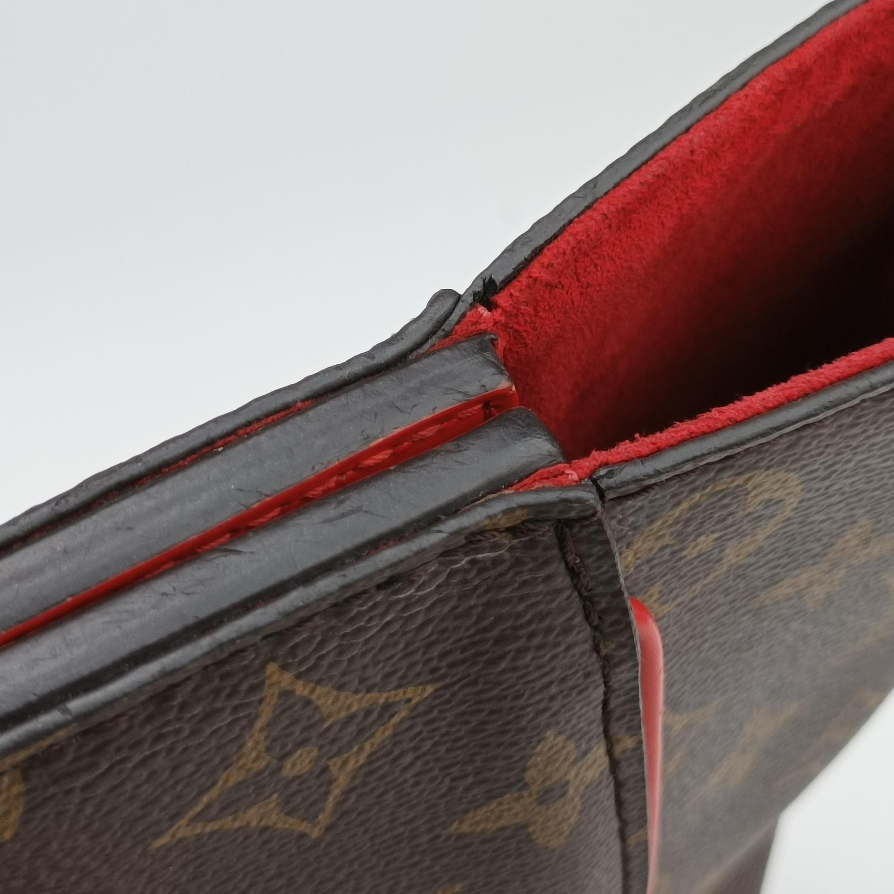 Pre-owned Louis Vuitton PHENIX PM brown×COQUELICOT Monogram Canvas×calf leather M41537 shoulderbag | stylenewstar