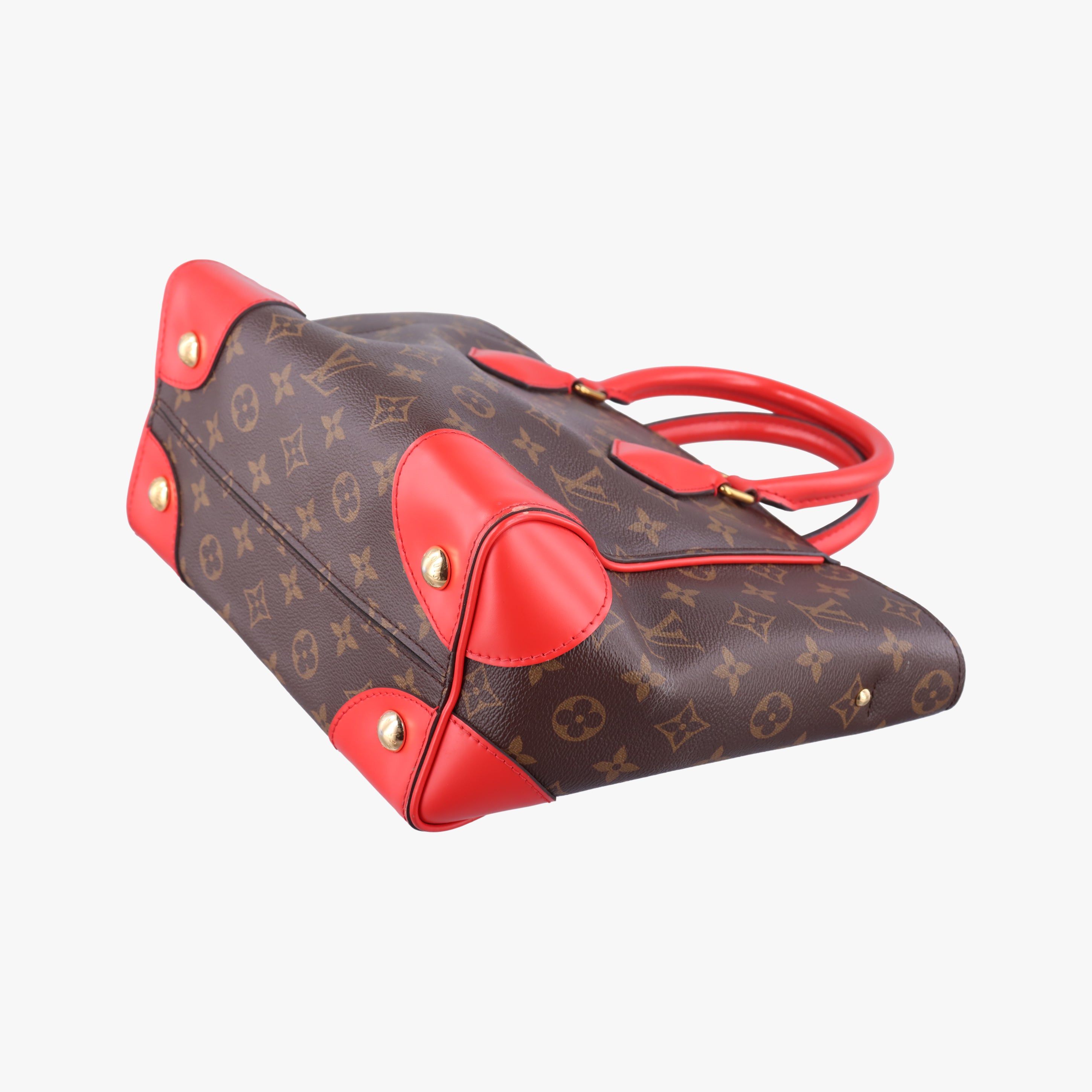 Pre-owned Louis Vuitton PHENIX PM brown×COQUELICOT Monogram Canvas×calf leather M41537 shoulderbag | stylenewstar