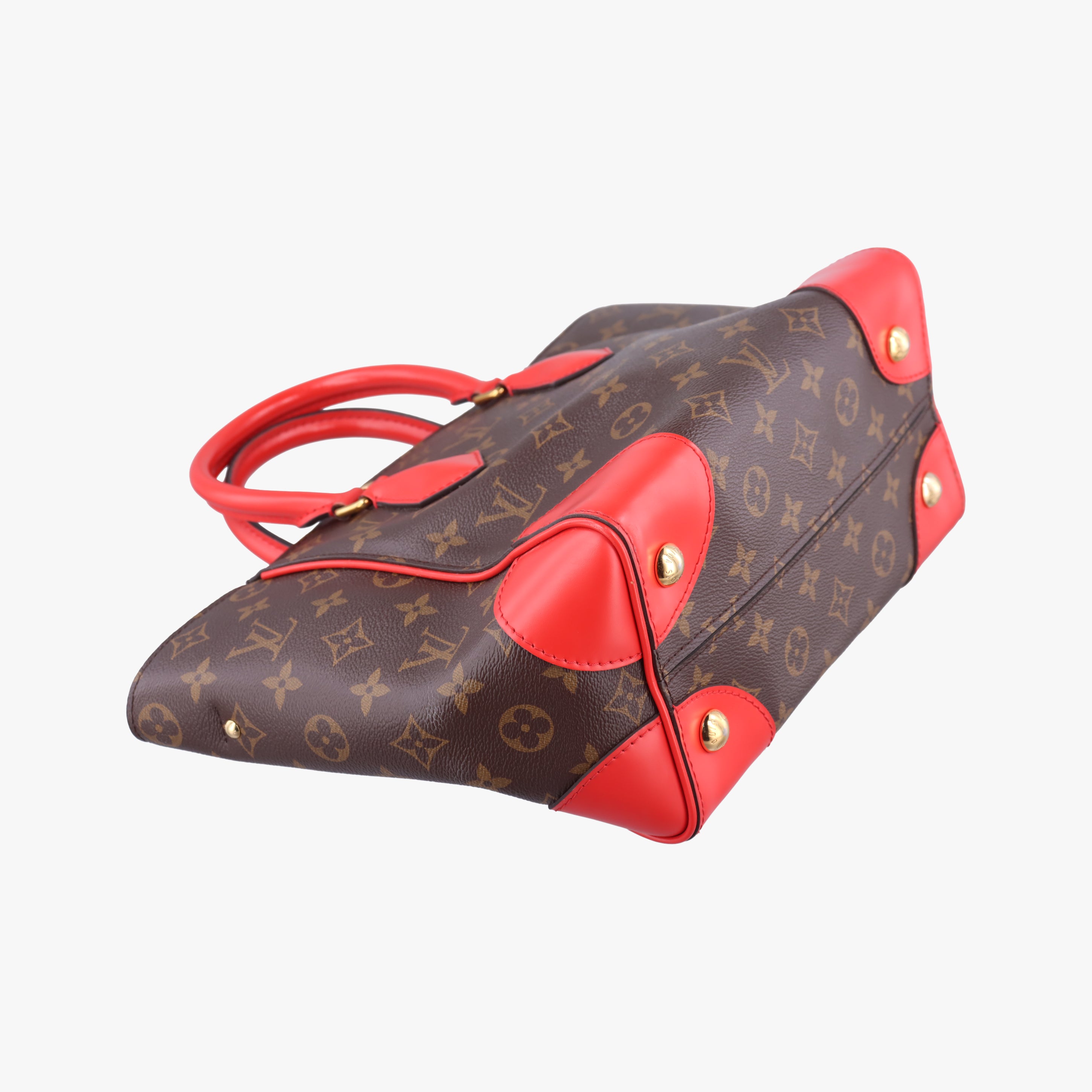 Pre-owned Louis Vuitton PHENIX PM brown×COQUELICOT Monogram Canvas×calf leather M41537 shoulderbag | stylenewstar