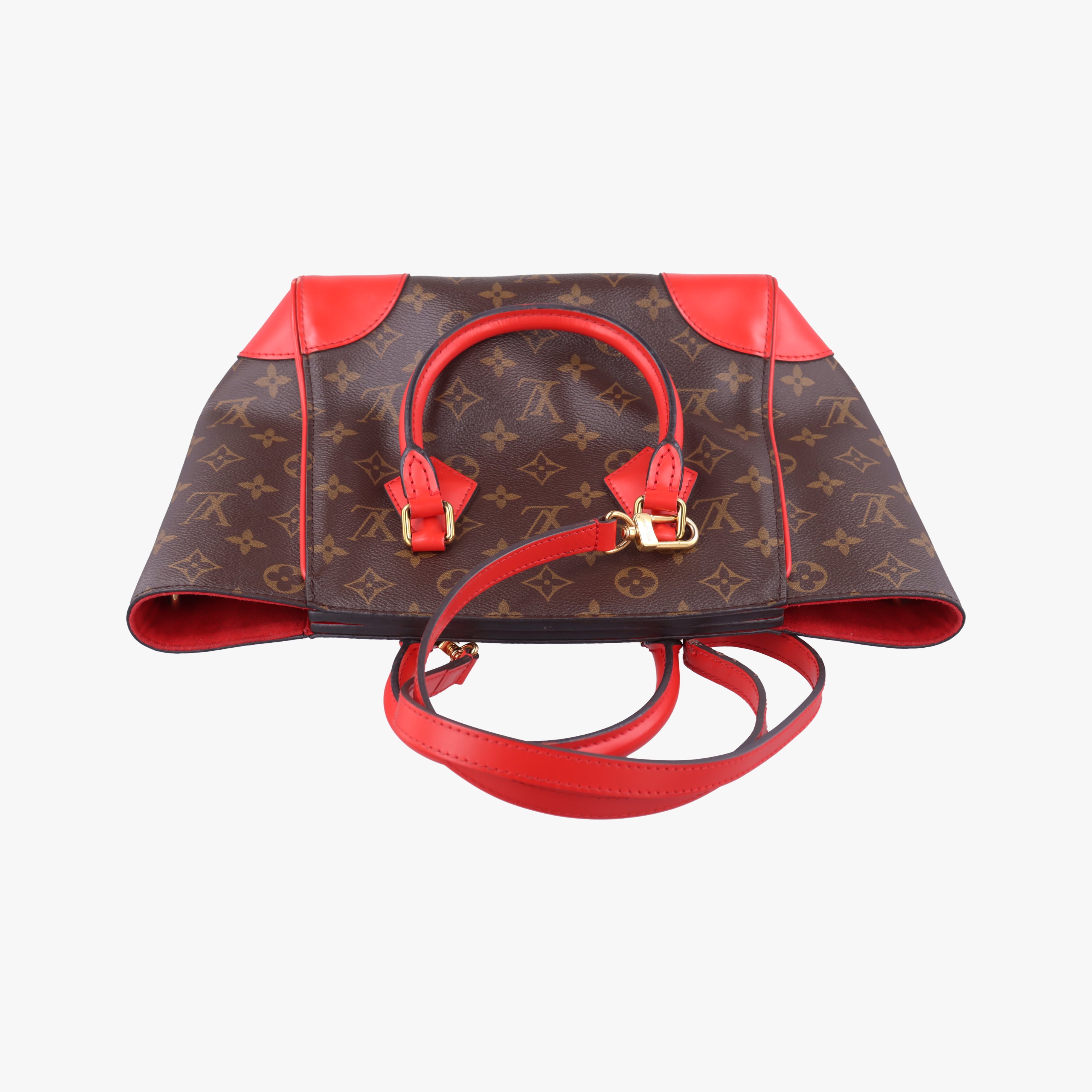 Pre-owned Louis Vuitton PHENIX PM brown×COQUELICOT Monogram Canvas×calf leather M41537 shoulderbag | stylenewstar