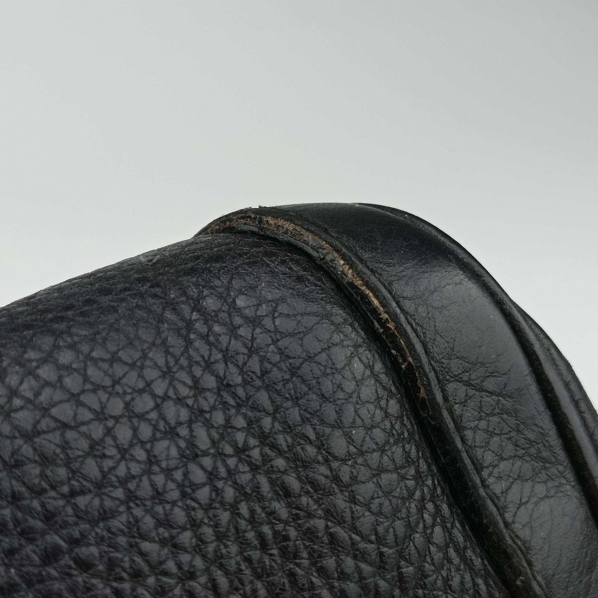 Pre-owned Gucci Sherry Line Black x Red x Green Leather 247205 shoulderbag | stylenewstar