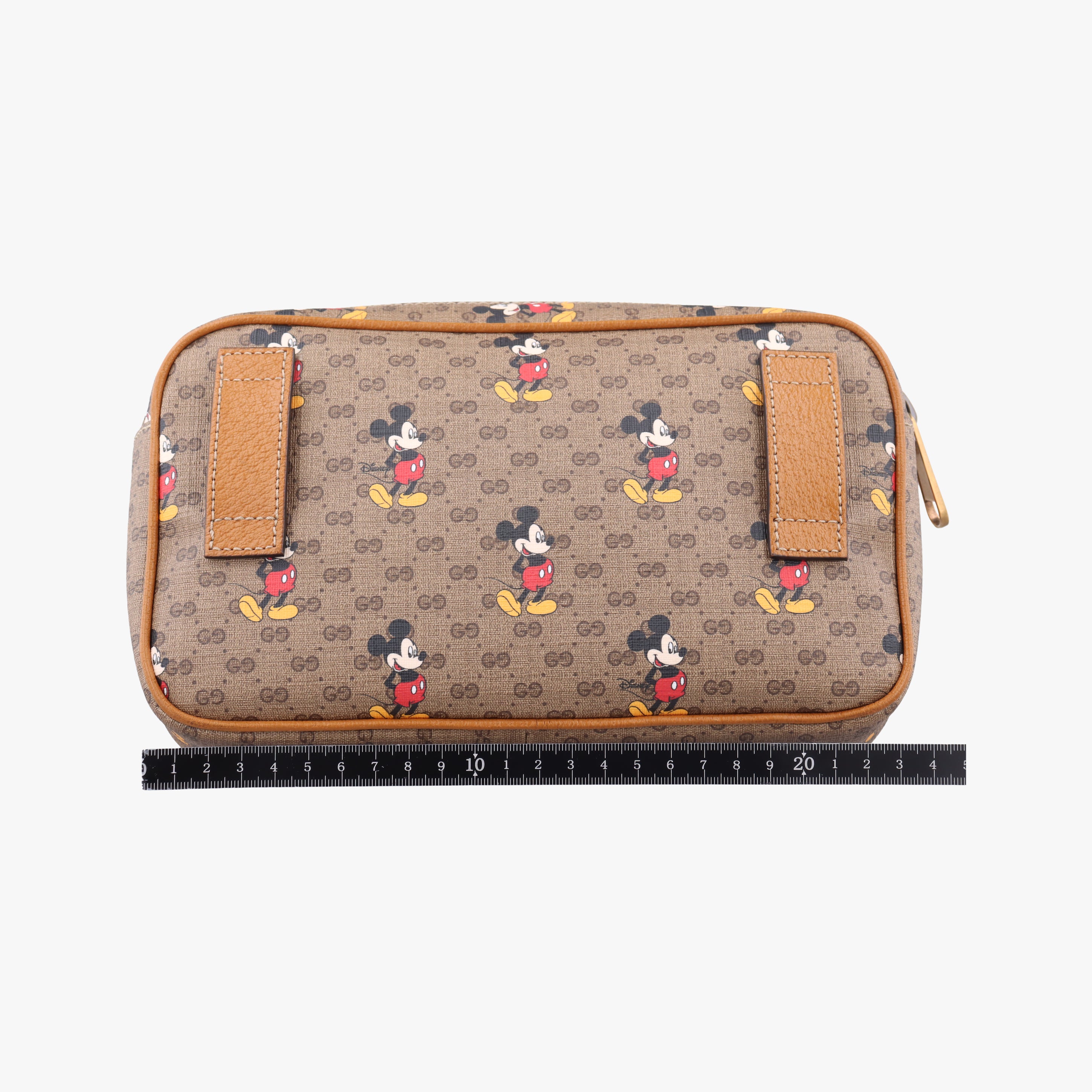 Pre-owned Gucci Mickey Mouse Disney collaboration Brown PVC coated canvas 602695 shoulderbag | stylenewstar