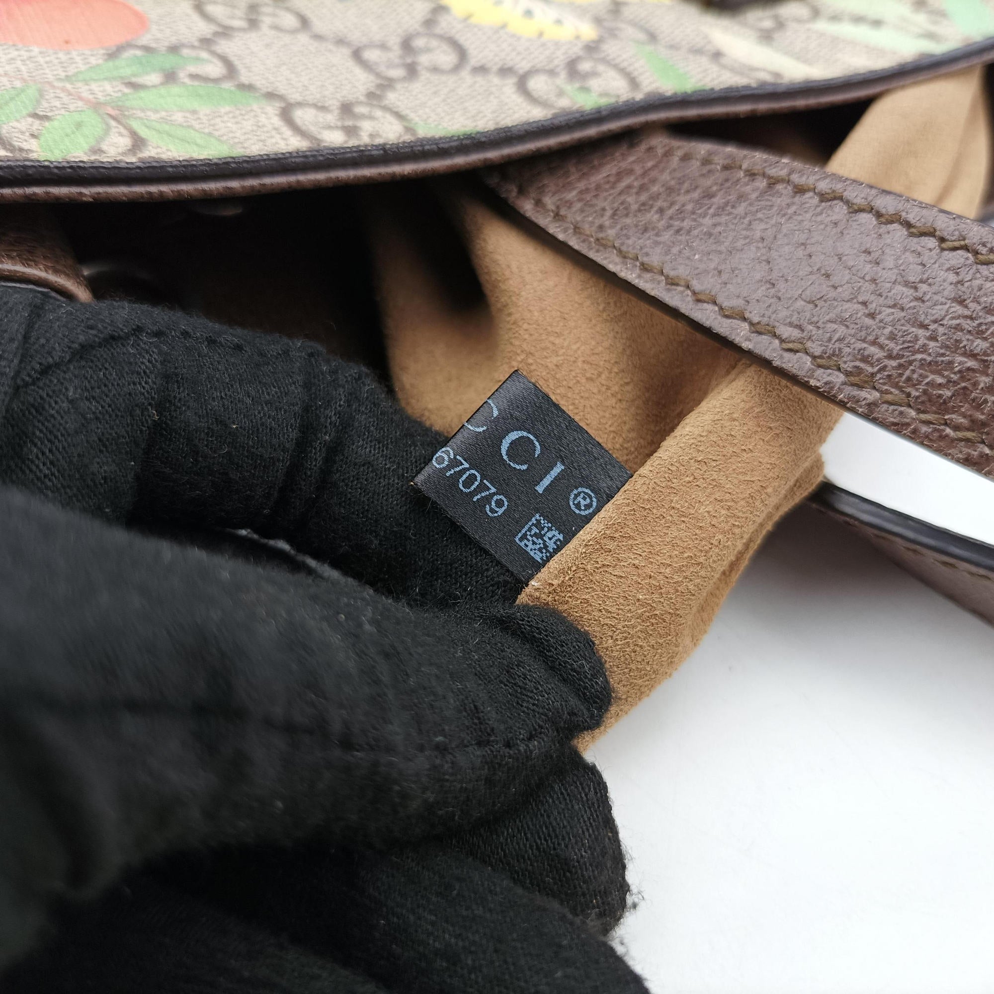 Pre-owned Gucci Gucci Tian GG Supreme Brown×beige×Multicolour PVC coated canvas×Leather 450950 shoulderbag | stylenewstar